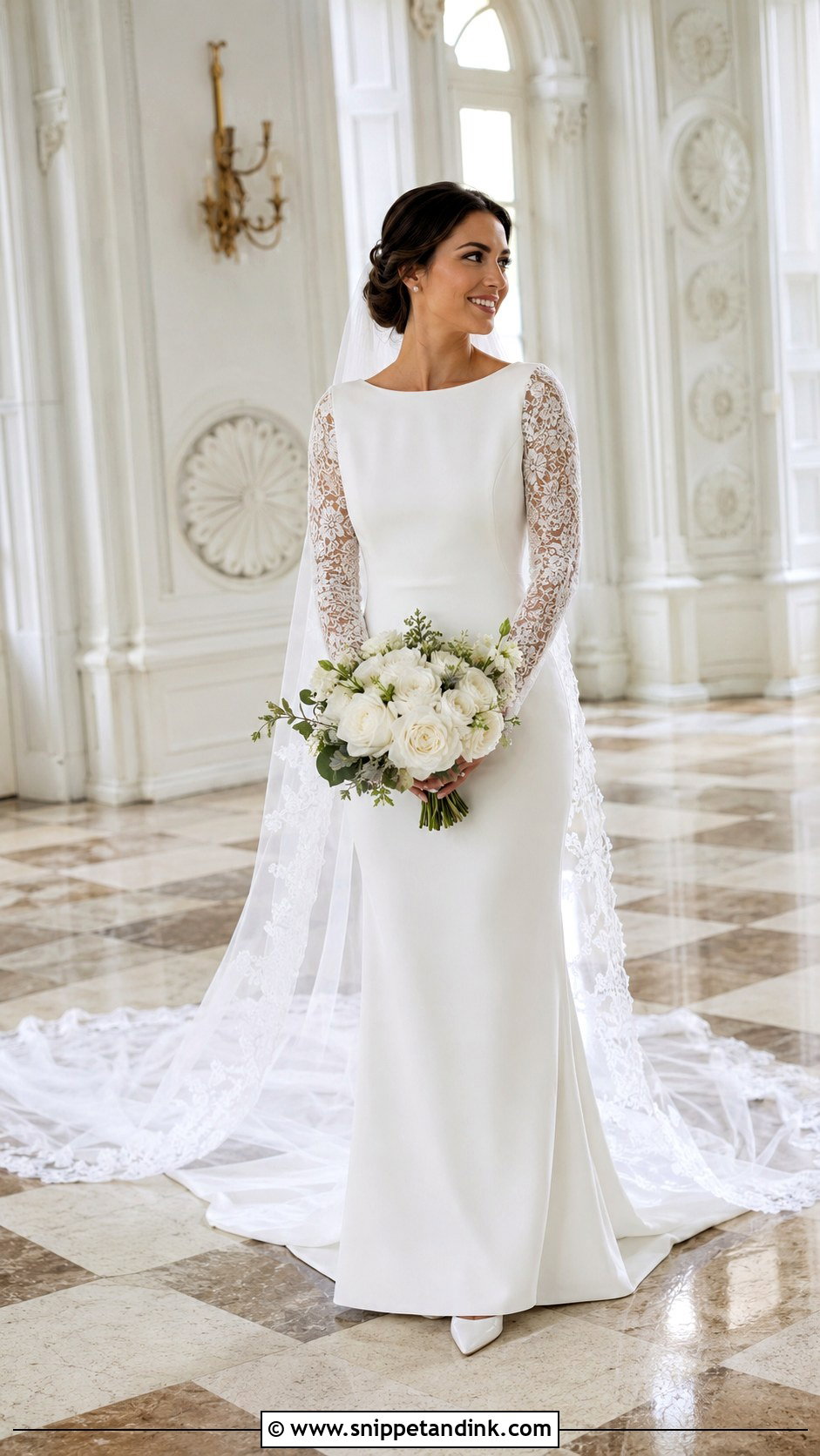 Modest Long Sleeve Fitted Wedding Dress - Snippet and Ink - 20 Long Sleeve Fitted Wedding Dress Ideas