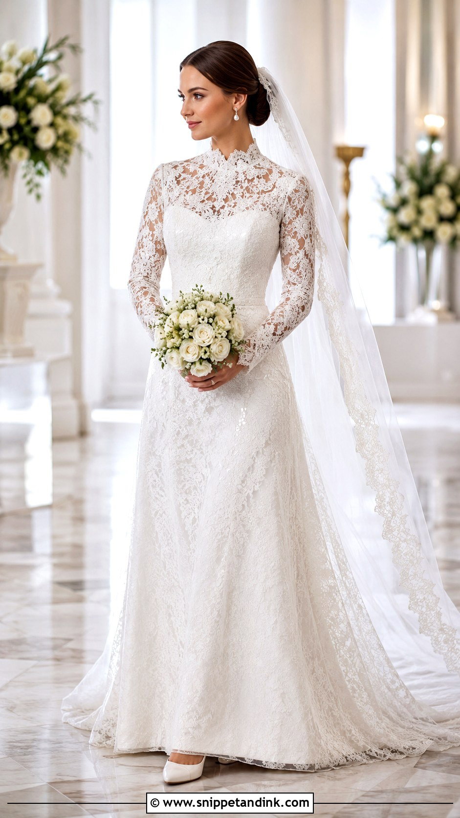 Modest Long Sleeve Lace Wedding Dress - Snippet and Ink - 20 Long Sleeve Lace Wedding Dresses