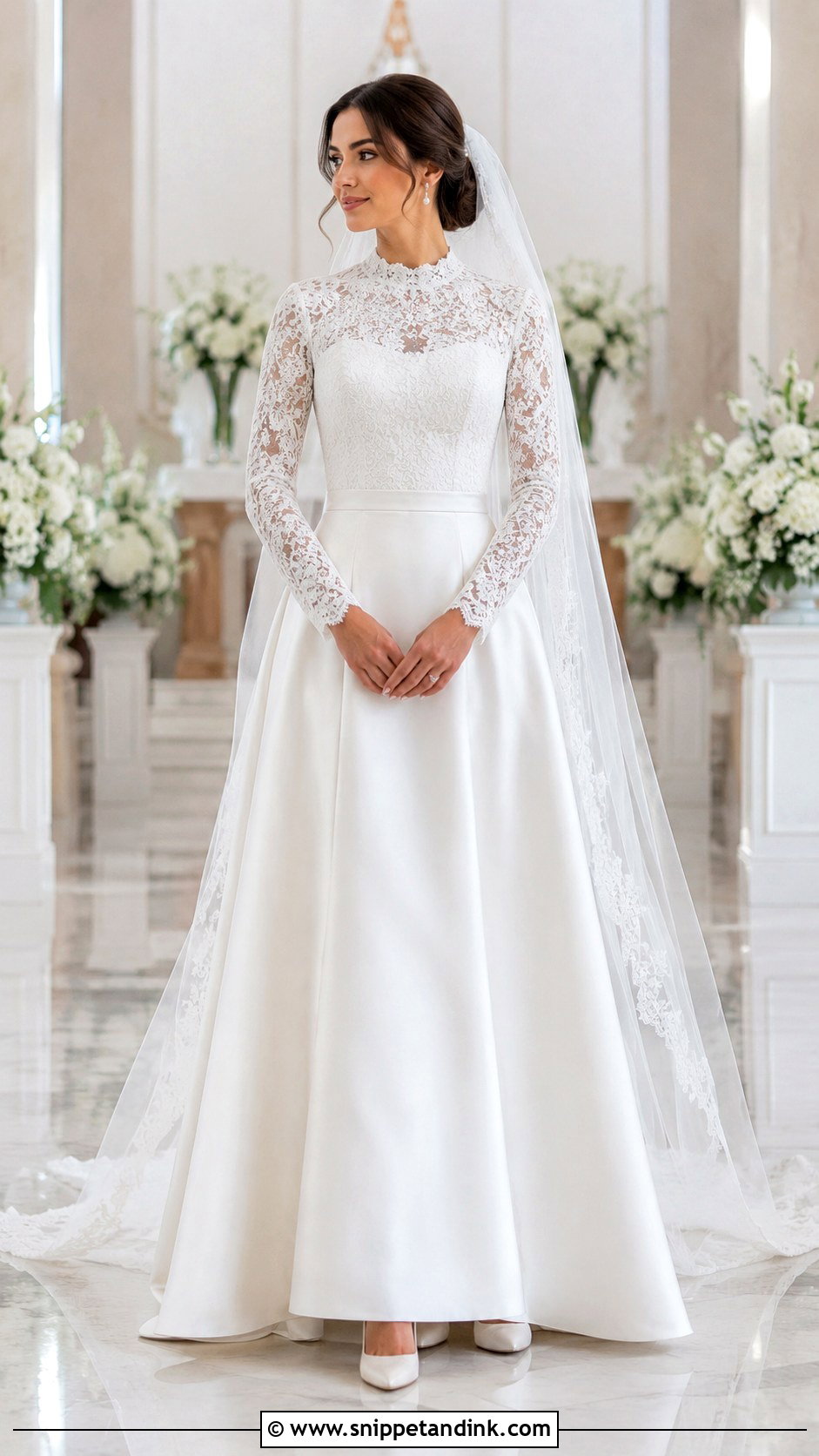 Modest Long Sleeve Lace Wedding Dress - Snippet and Ink - 20 Long Sleeved Lace Wedding Dress Ideas