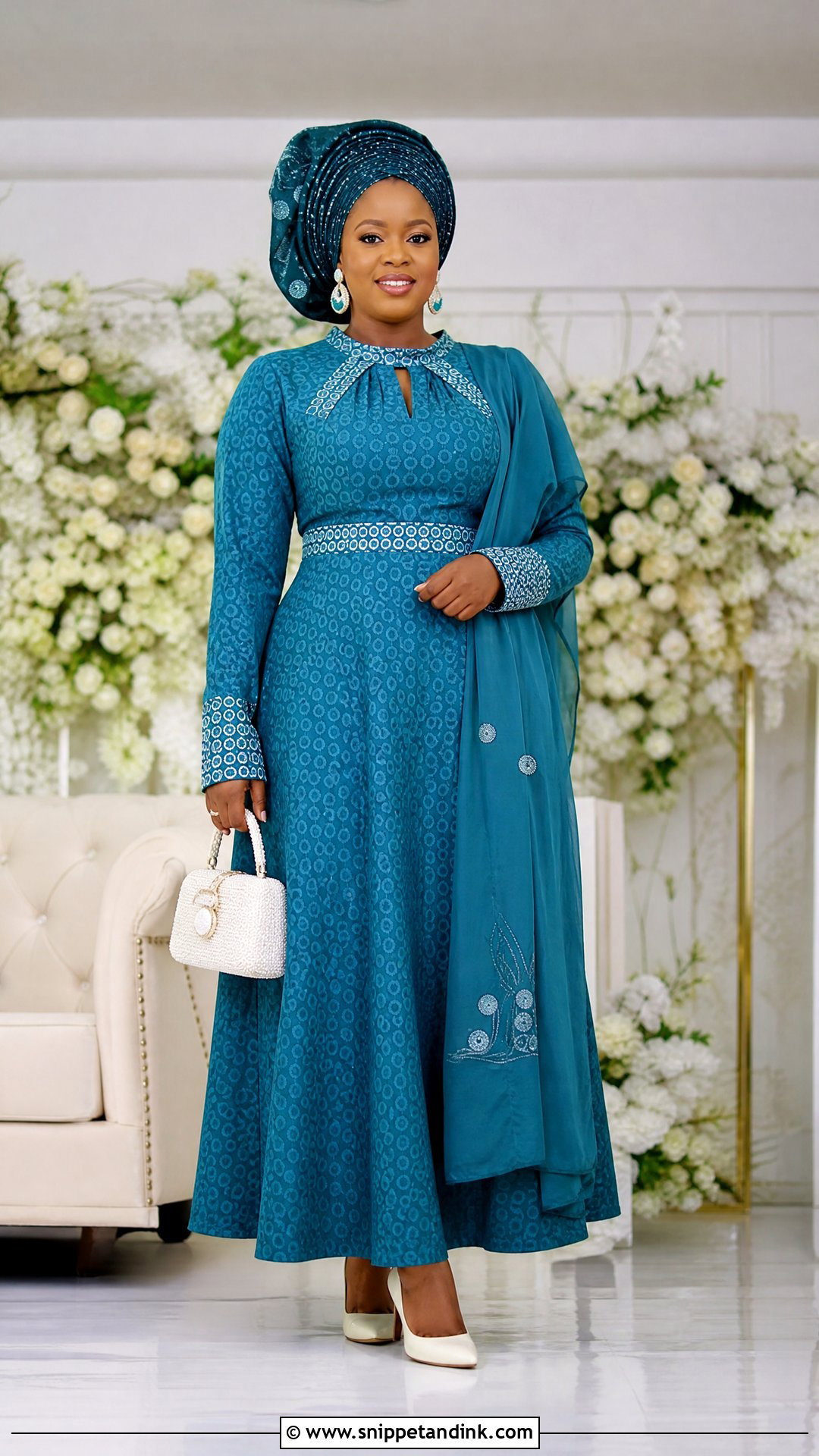 Modest Long Sleeve Lobola Dress - Snippet and Ink - 20 Traditional Lobola Dresses
