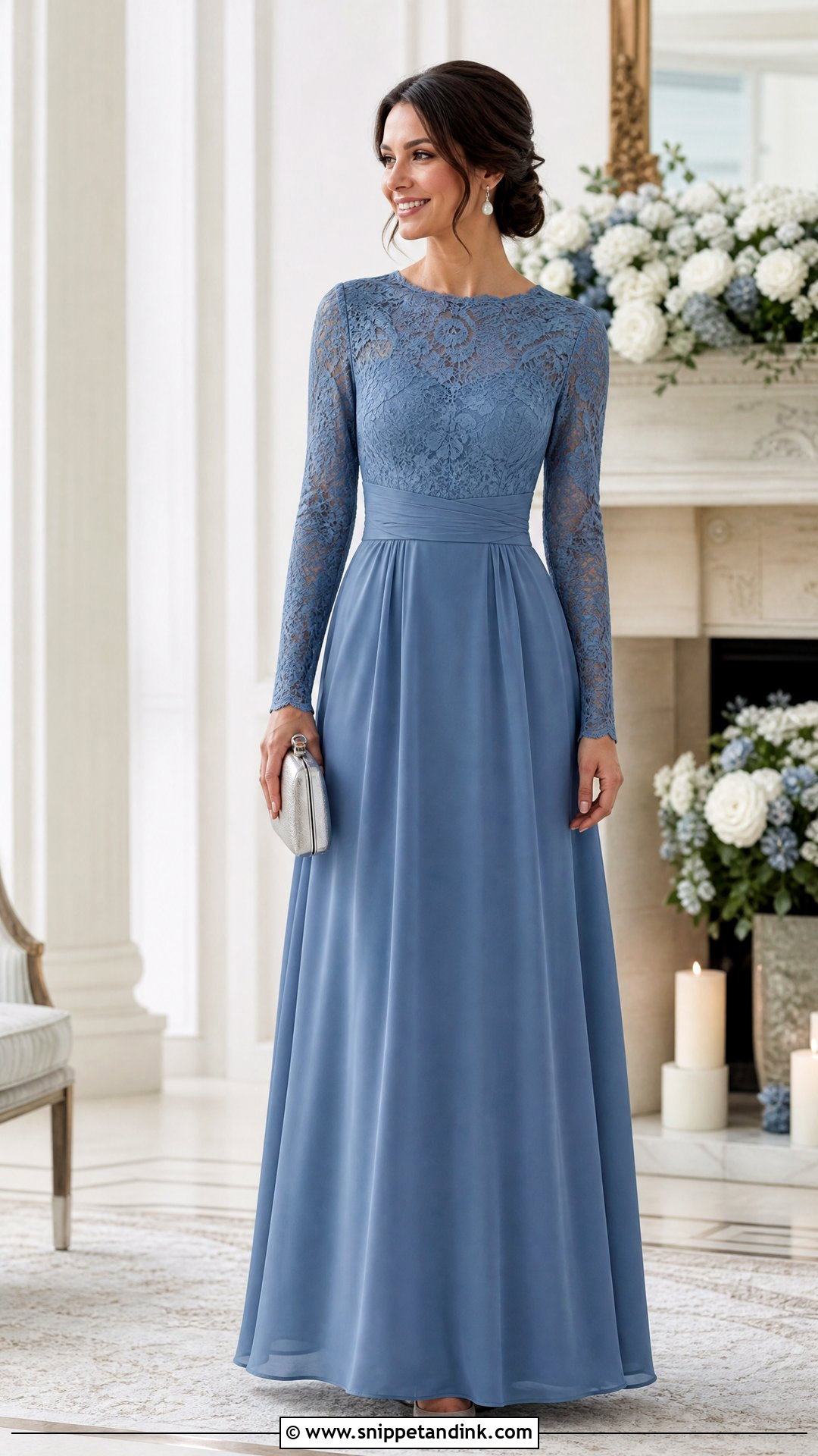 Modest Long Sleeve Maid of Honor Dress - Snippet and Ink - 20 Wedding Made of Honor Dresses