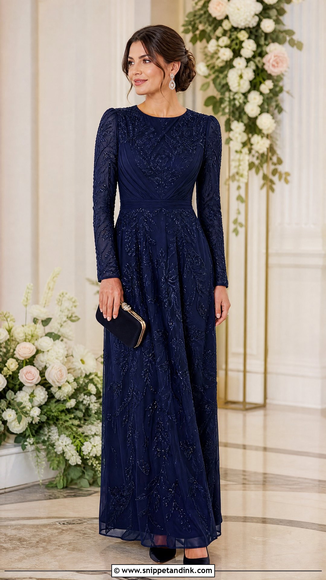 Modest Long Sleeve Sister of the Bride Dress - Snippet and Ink - 20 Sister of the Bride Wedding Dresses