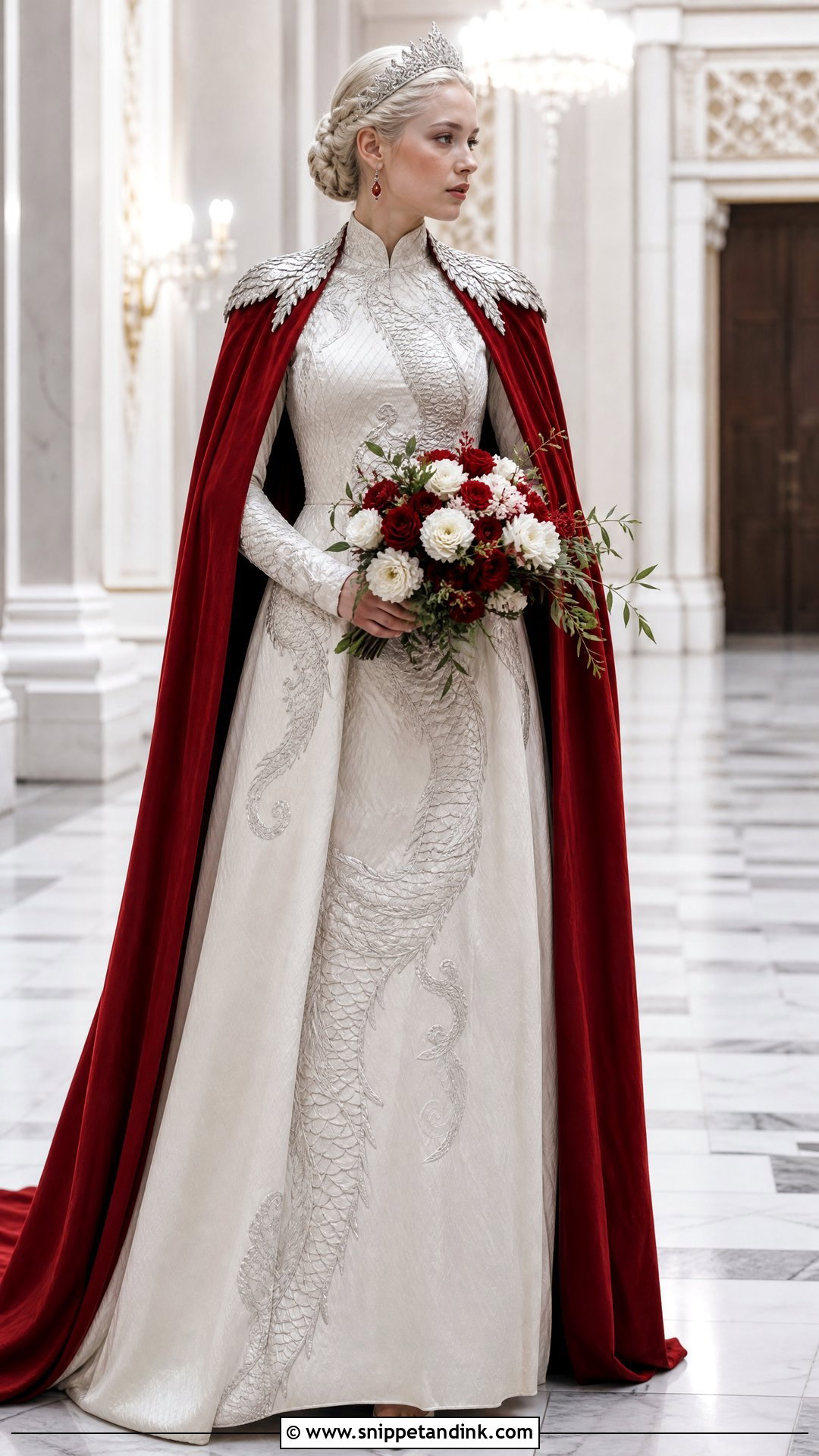 Modest Long Sleeve Targaryen Wedding Dress - Snippet and Ink - 20 Targaryen Wedding Dress Ideas