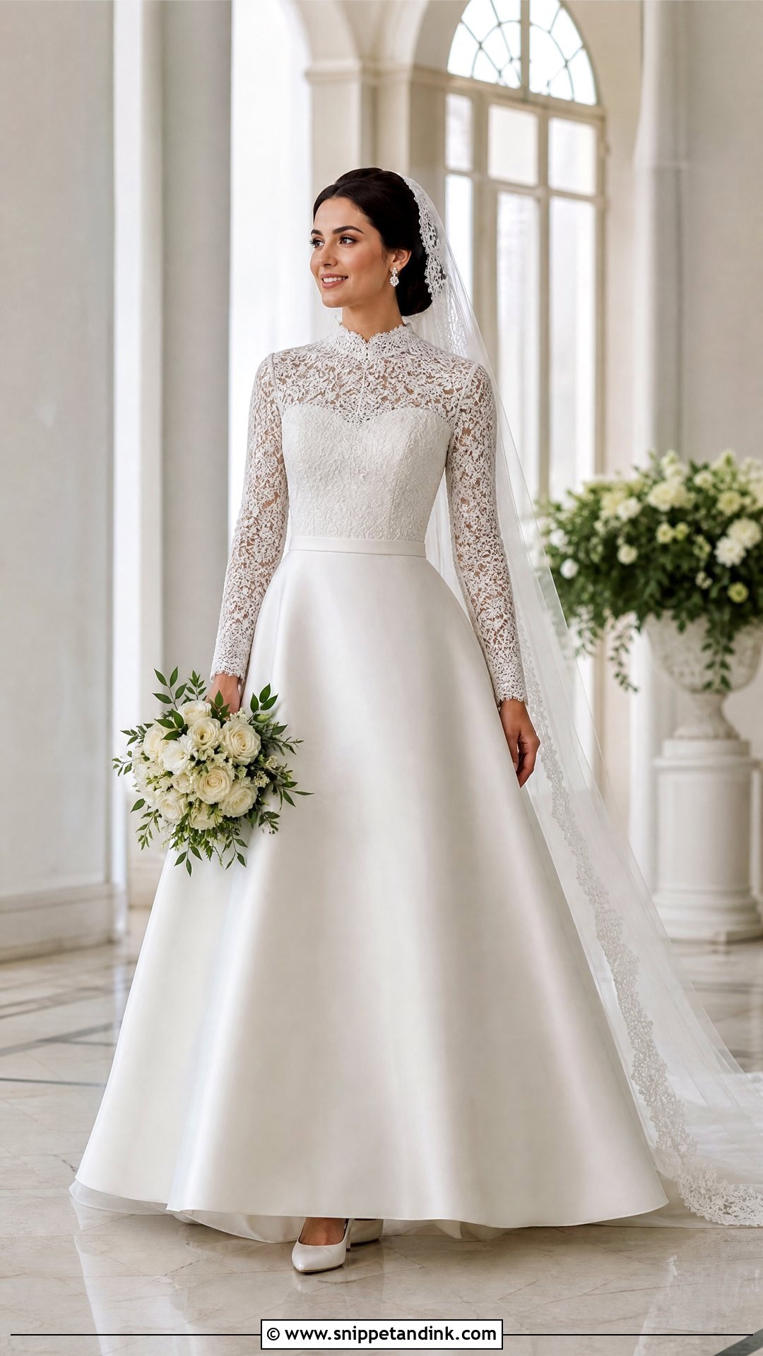 Modest Long Sleeve Top And Full Wedding Skirt - Snippet and Ink - 20 Two Piece Wedding Dresses