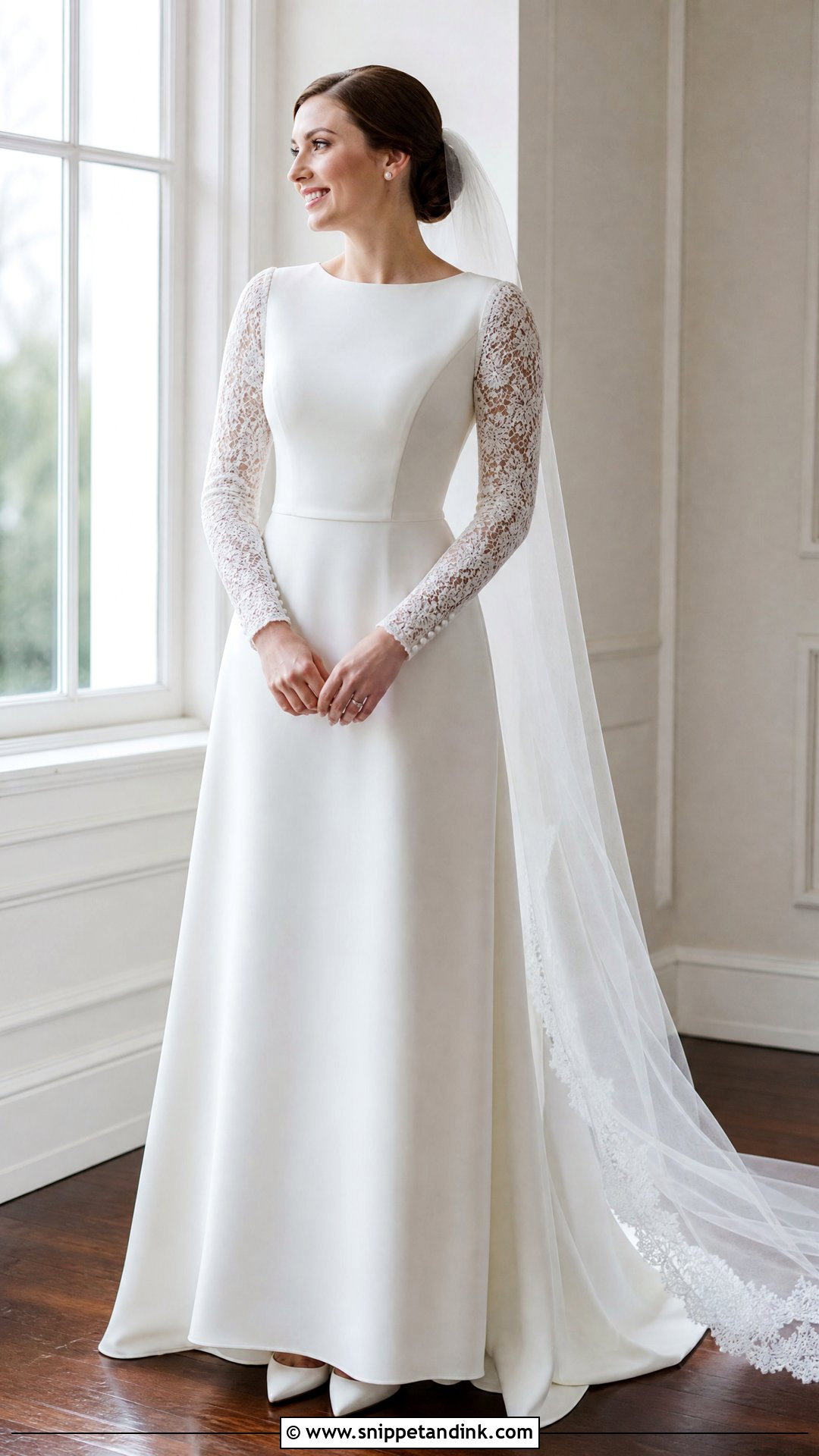 Modest Long Sleeve Wedding Ceremony Dress - Snippet and Ink - 20 Wedding Ceremony Dress Ideas