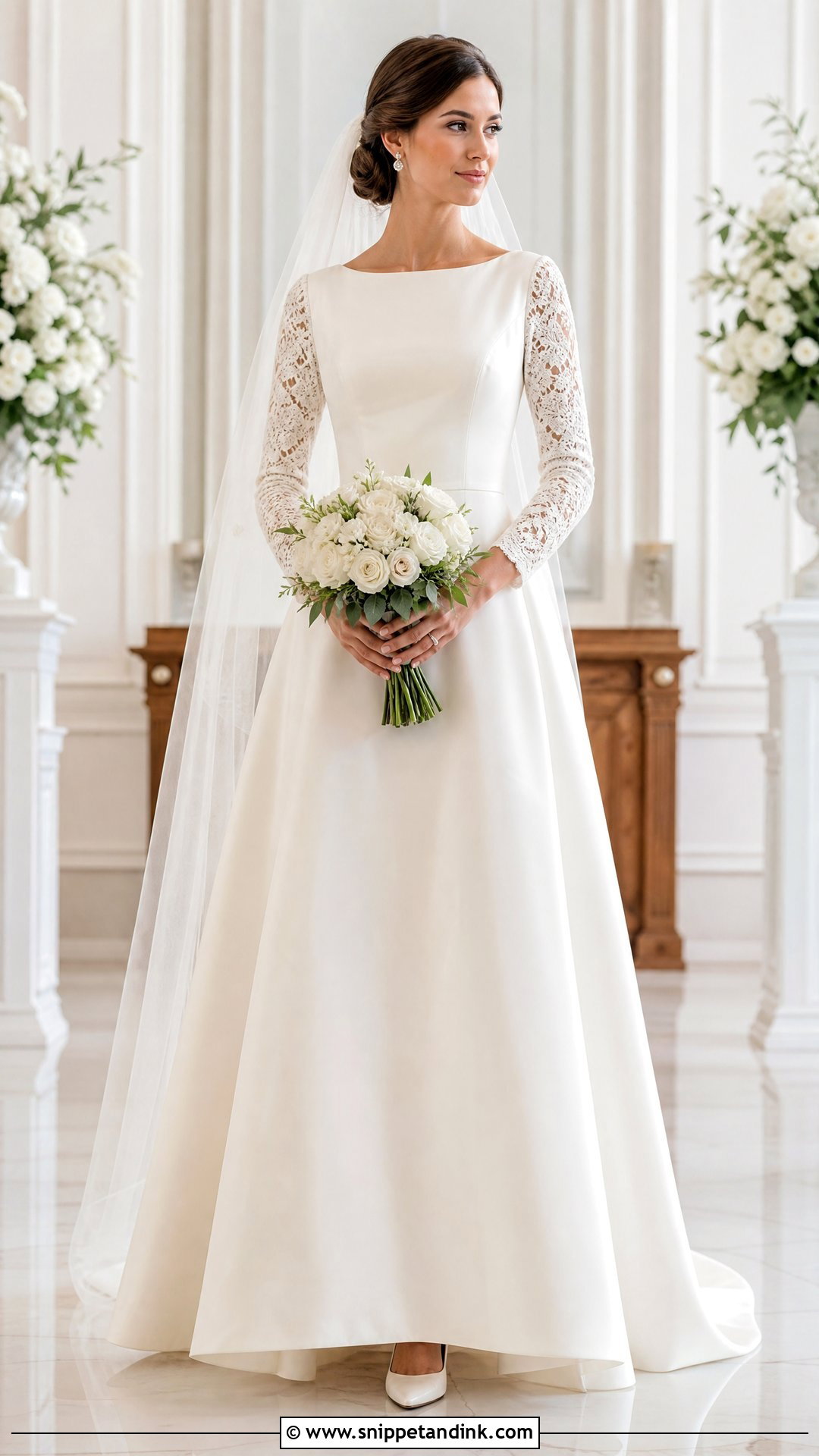 Modest Long Sleeve Wedding Dress - Snippet and Ink - 25 Modest Wedding Ideas