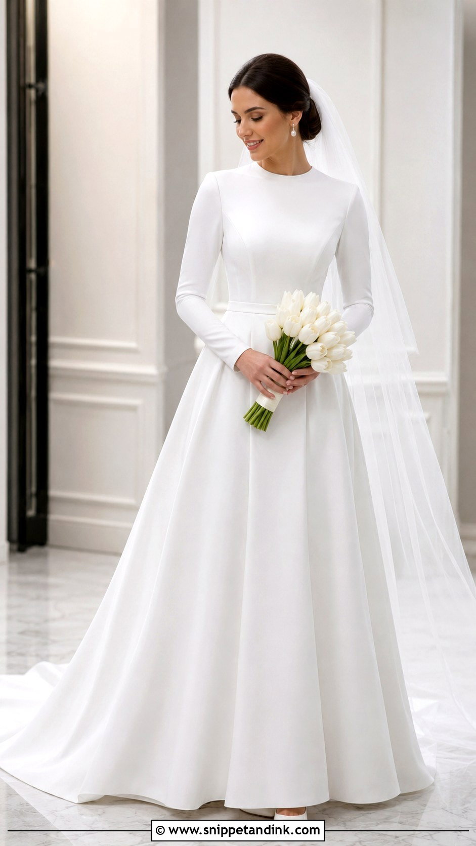 Modest Long Sleeve Wedding Dress - Snippet and Ink - 20 Long Sleeve Wedding Ideas