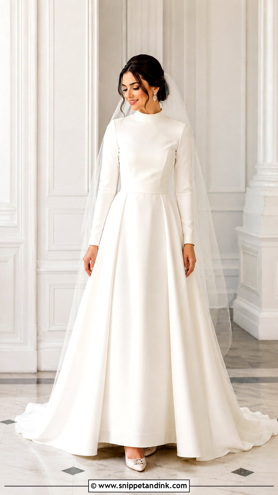 Modest Long Sleeve Wedding Dress - Snippet and Ink - 25 Sleeved Wedding Dress Ideas