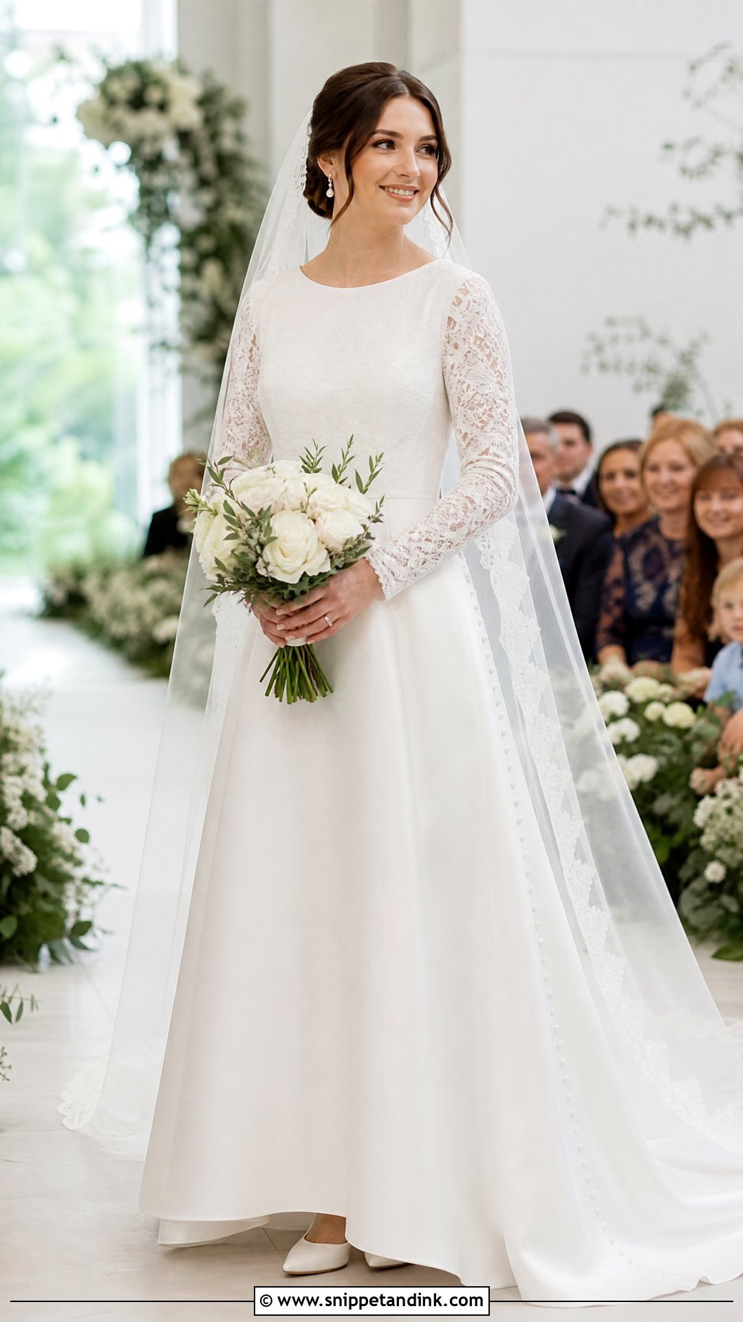 Modest Long Sleeve Wedding Gown - Snippet and Ink - 20 Wedding Gown Long Sleeve Ideas