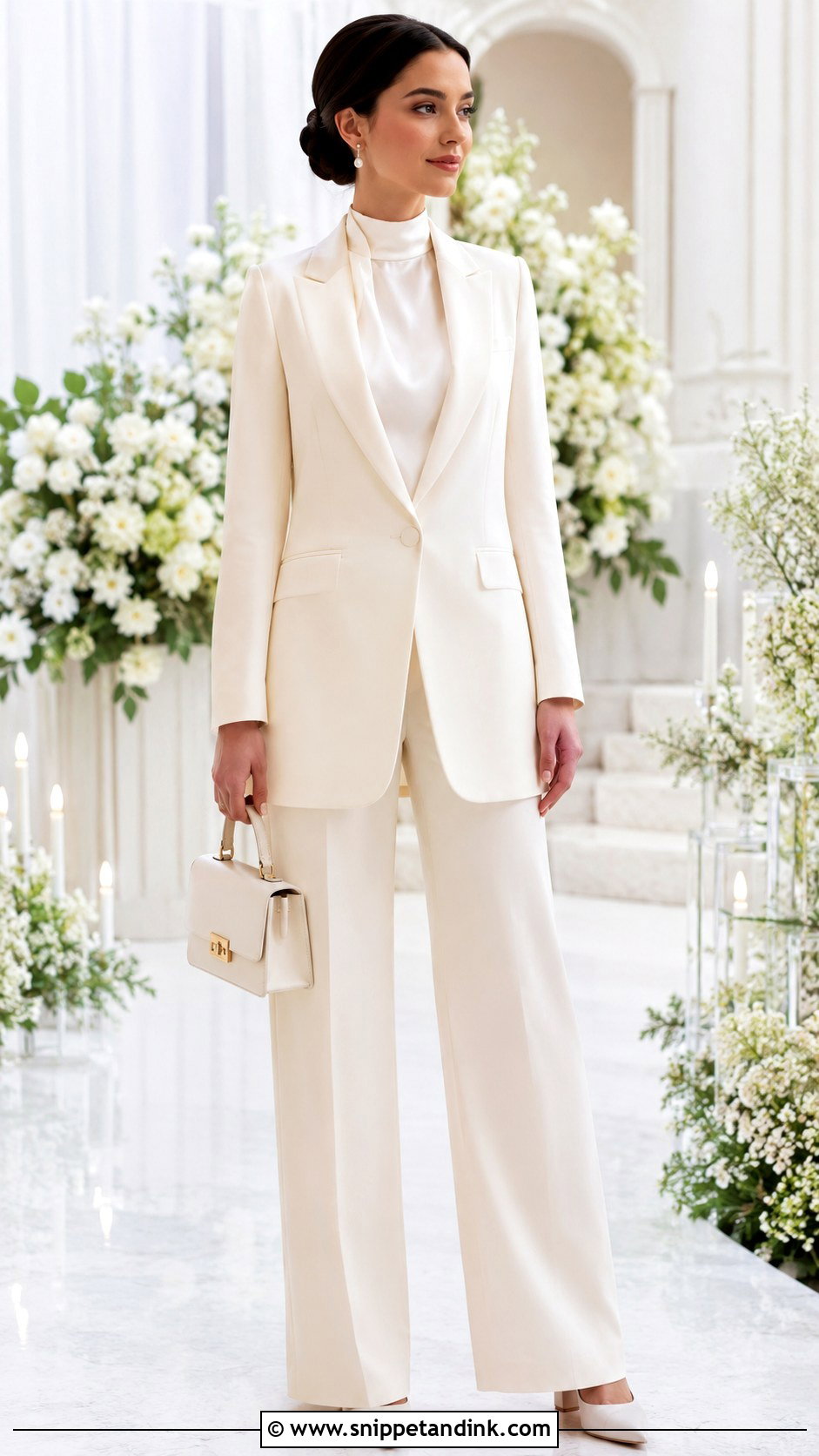 Modest Marriage Suit With Longline Blazer - Snippet and Ink - 20 Marriage Suits Women