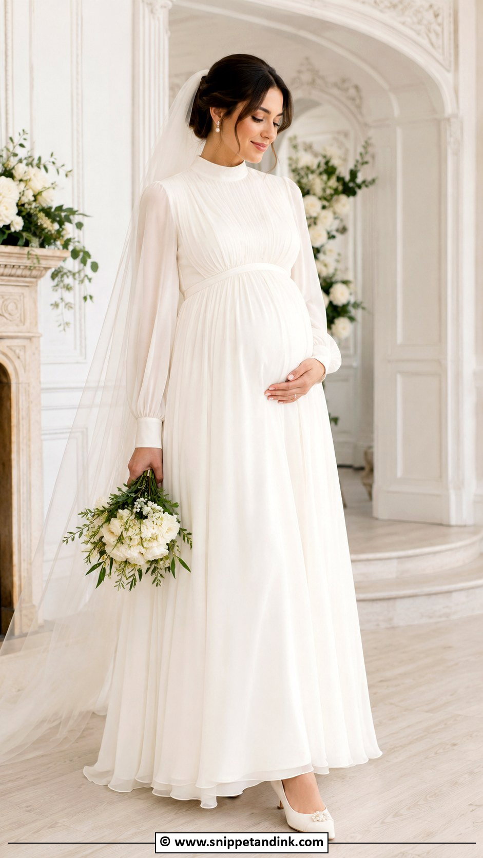 Modest Maternity Wedding Dress - Snippet and Ink - 35 Modest Wedding Dresses