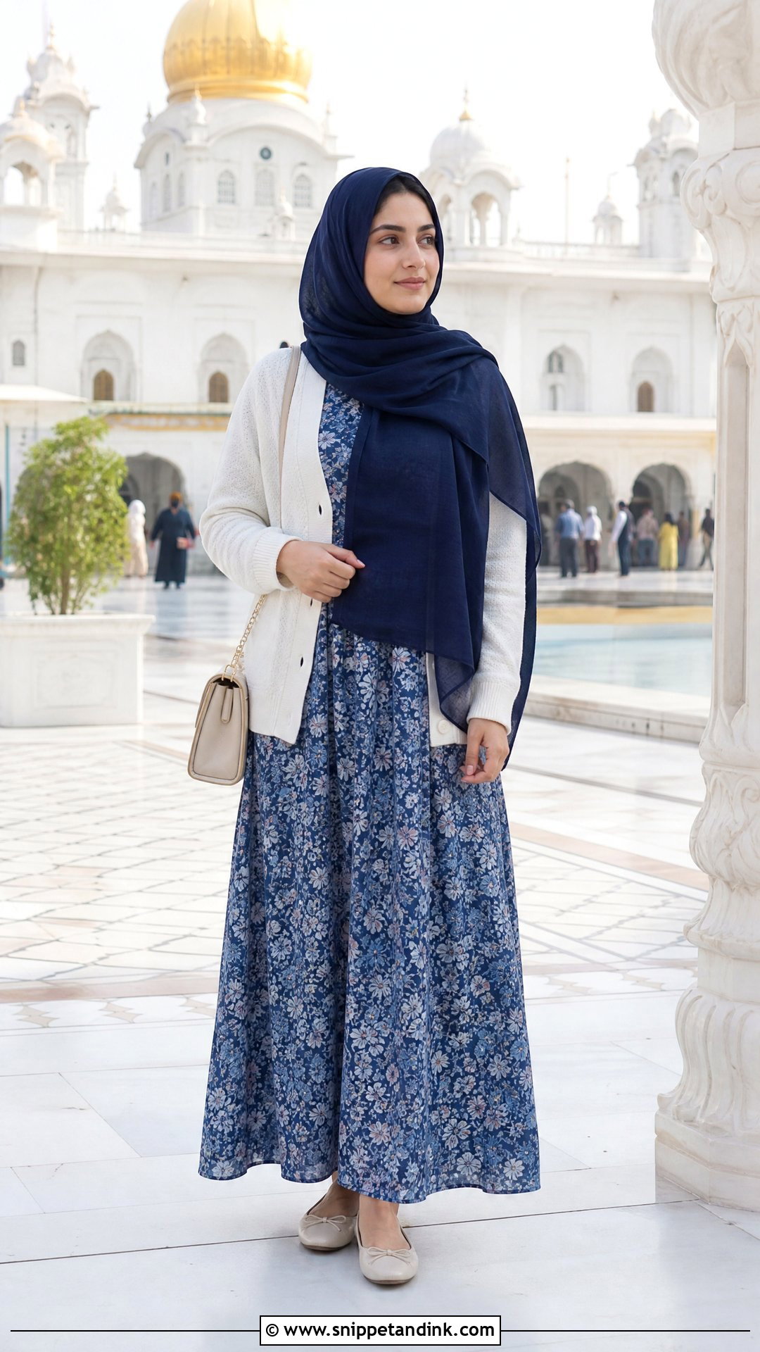 Modest Maxi Dress For Gurudwara - Snippet and Ink - 20 Gurudwara Outfit Ideas