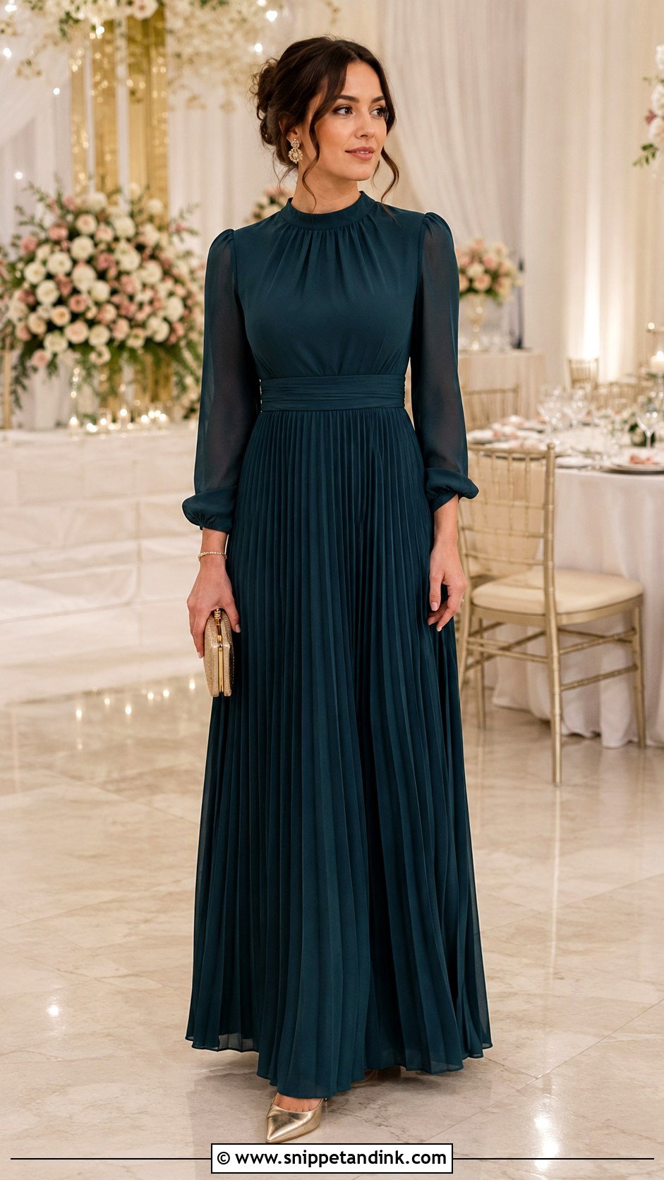 Modest Maxi Dress Wedding Outfit - Snippet and Ink - 20 Maxi Dress Outfit for Wedding Ideas