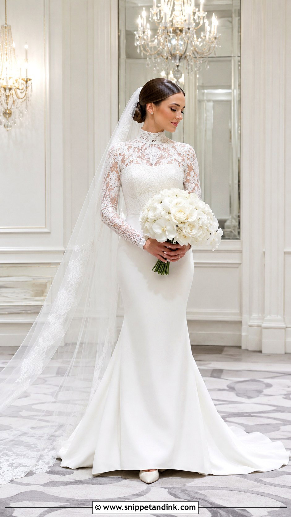 Modest Mermaid Bridal Gown - Snippet and Ink - 20 Mermaid Bridal Gowns