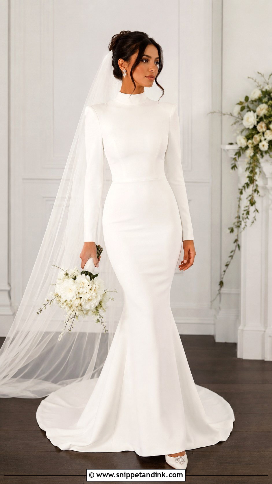 Modest Mermaid Bridal Gown - Snippet and Ink - 30 Modest Bridal Gowns