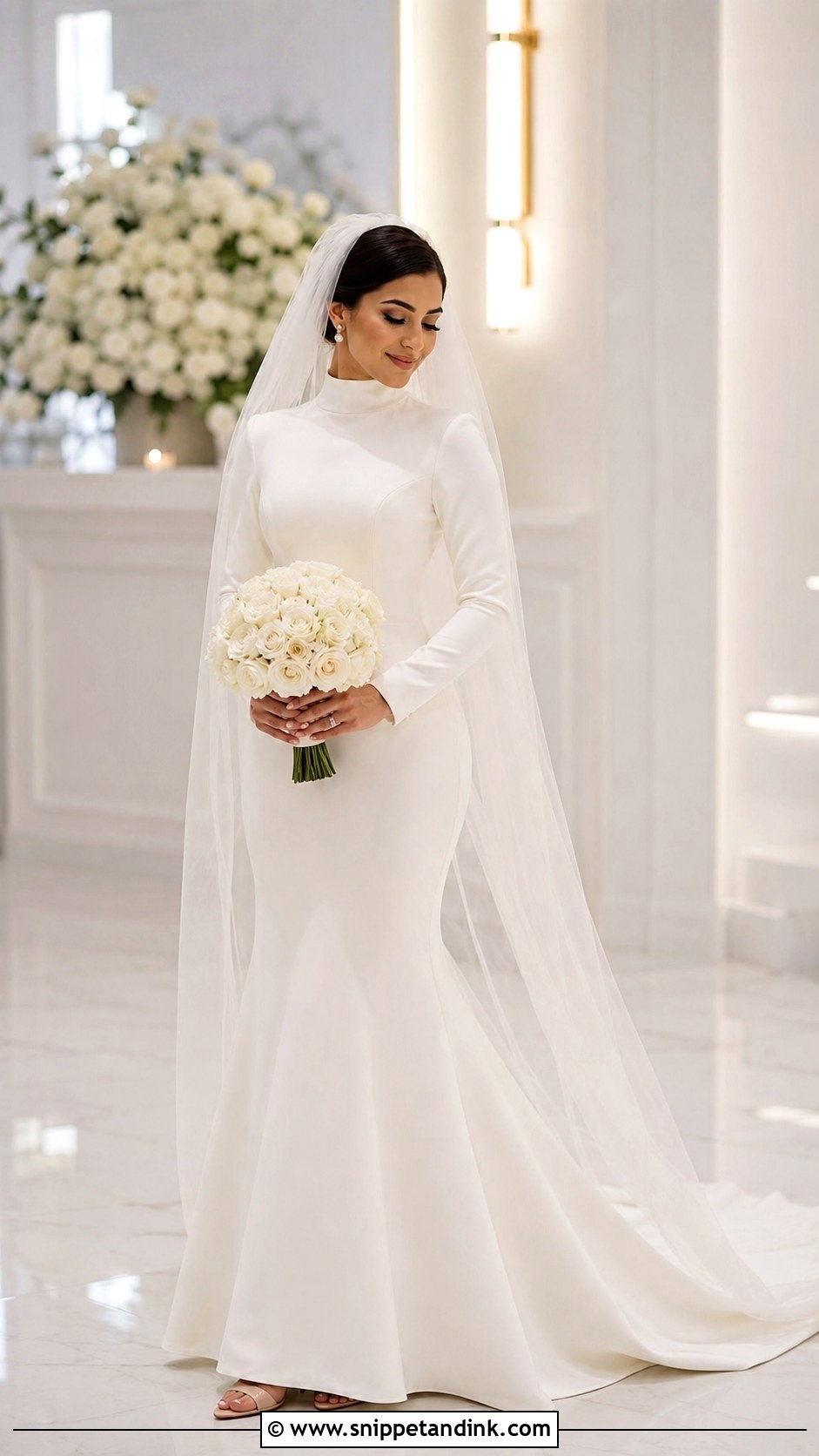 Modest Mermaid Christian Bridal Gown - Snippet and Ink - 30 Christian Bridal Gown Ideas