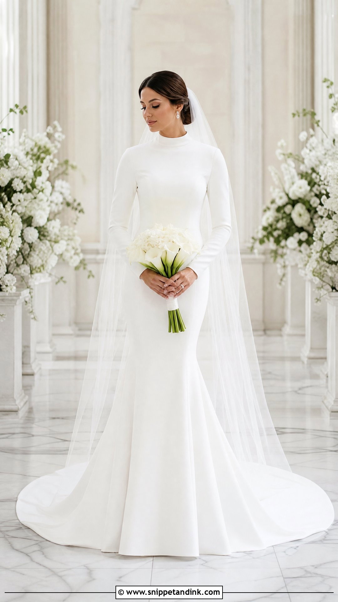 Modest Mermaid Christian Bride Gown - Snippet and Ink - 25 Christian Bride Gowns