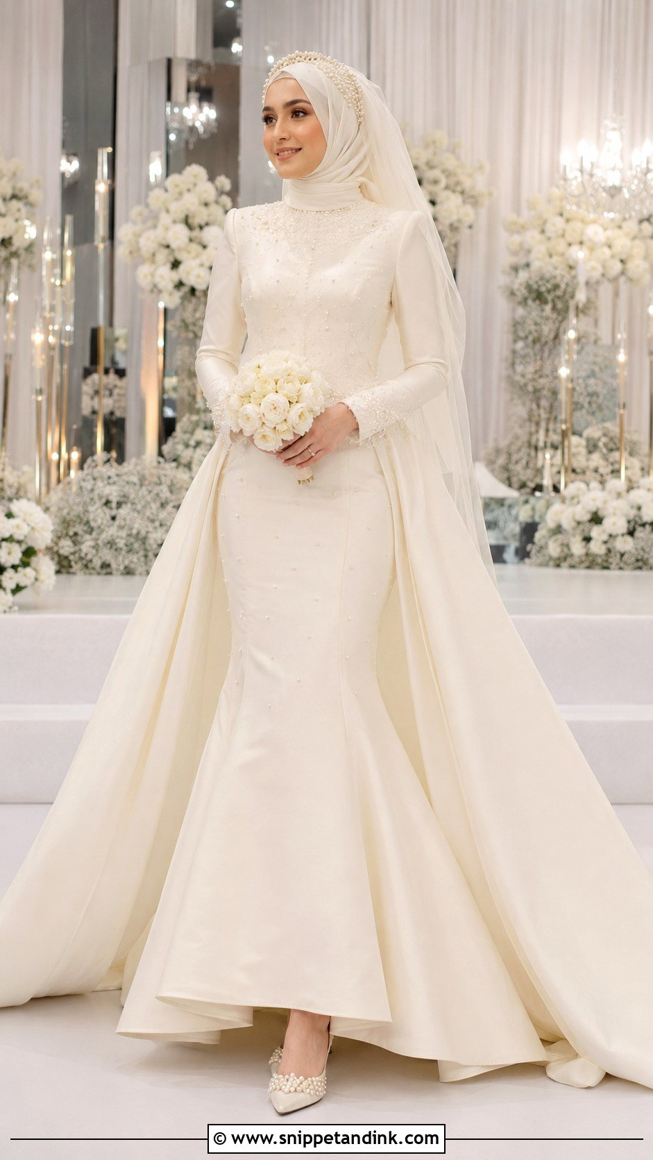 Modest Mermaid Muslim Wedding Dress - Snippet and Ink - 25 Simple Muslim Wedding Dress Ideas