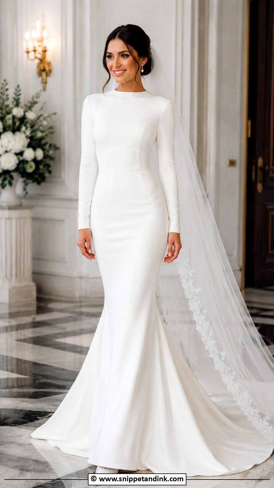 Modest Mermaid Wedding Dress - Snippet and Ink - 35 Modest Wedding Dresses