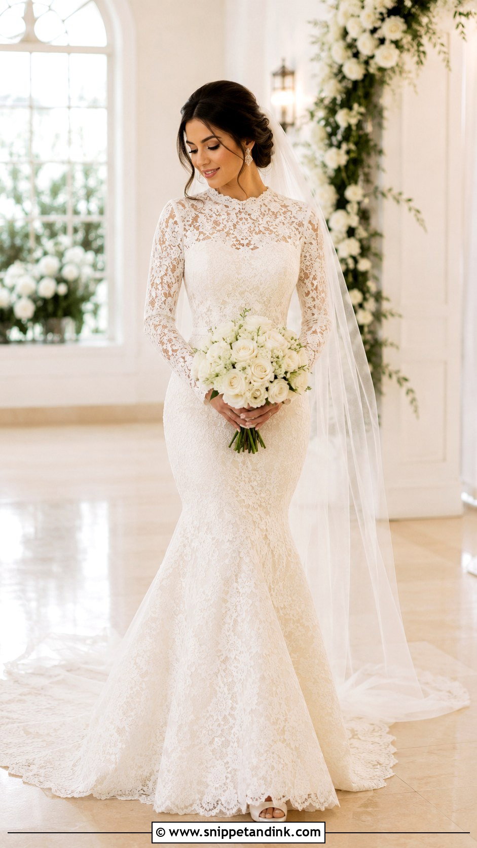 Modest Mermaid Wedding Dress - Snippet and Ink - 25 Modest Bride Dress Ideas