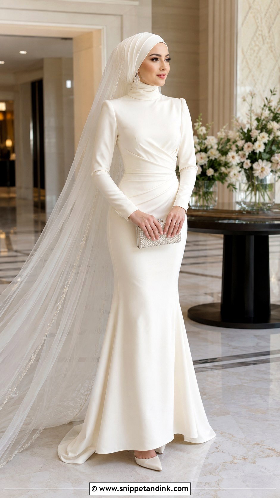 Modest Mermaid Wedding Dress with Hijab - Snippet and Ink - 20 Wedding Dress with Hijab Ideas