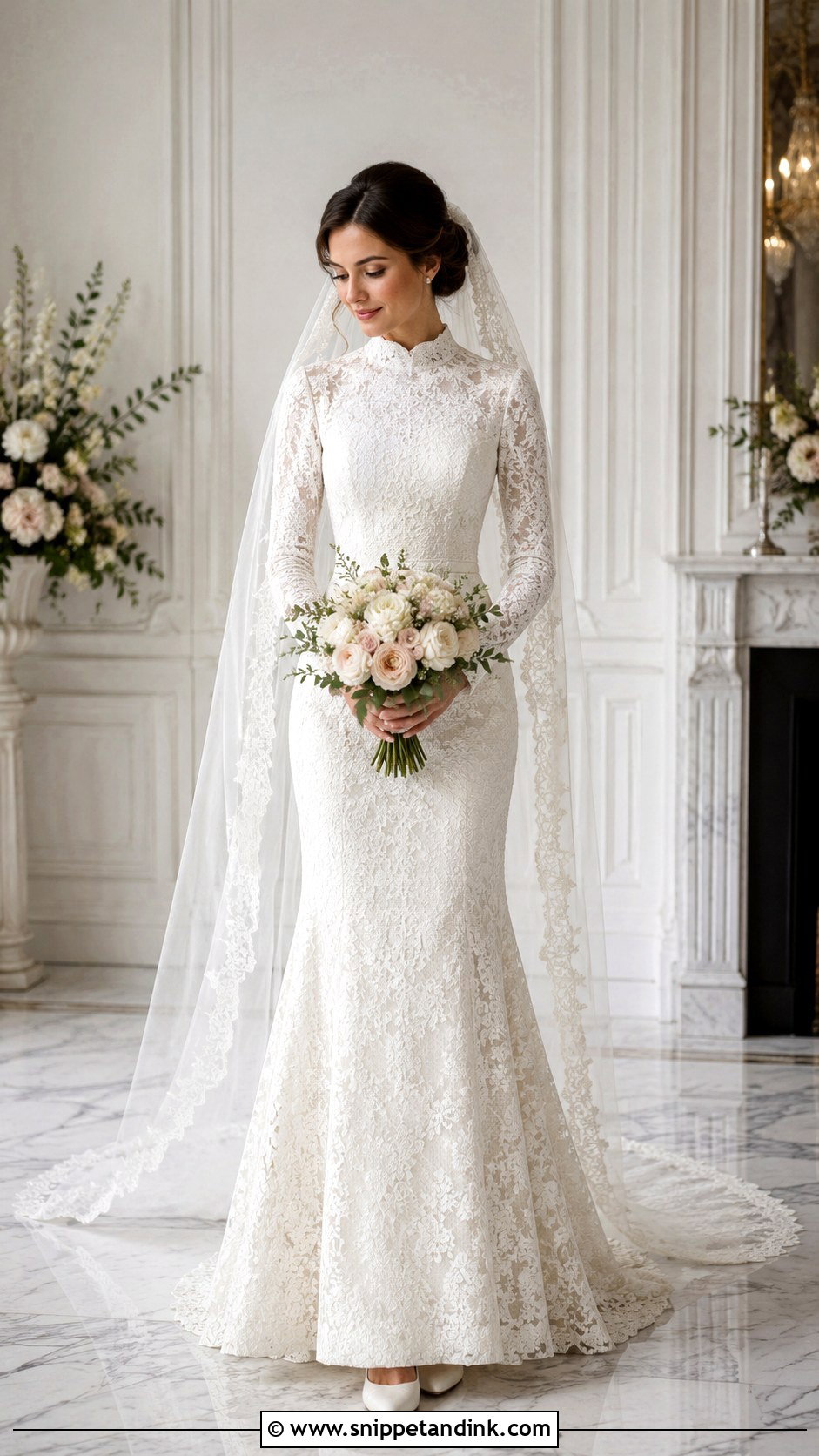 Modest Mermaid Wedding Gown - Snippet and Ink - 20 Mermaid Wedding Gowns