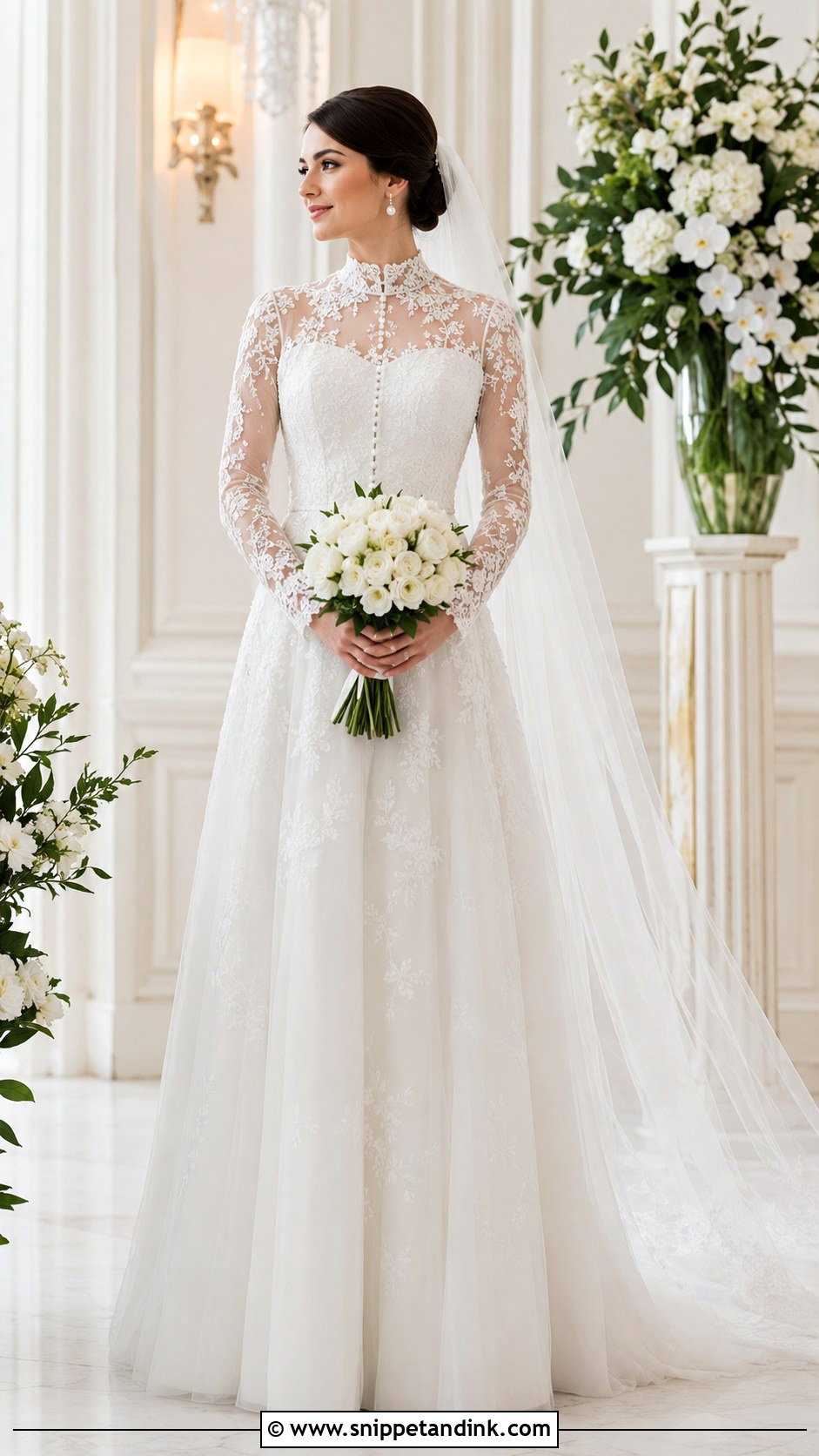 Modest Mesh Wedding Dress - Snippet and Ink - 20 Mesh Wedding Dress Ideas