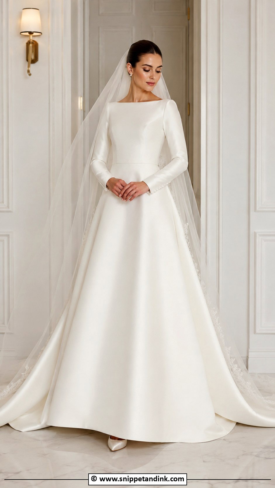 Modest Mikado Wedding Dress - Snippet and Ink - 35 Modest Wedding Dresses