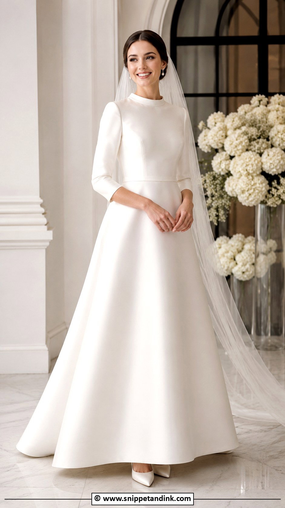 Modest Mikado Wedding Dress - Snippet and Ink - 25 Elegant Modest Wedding Dresses