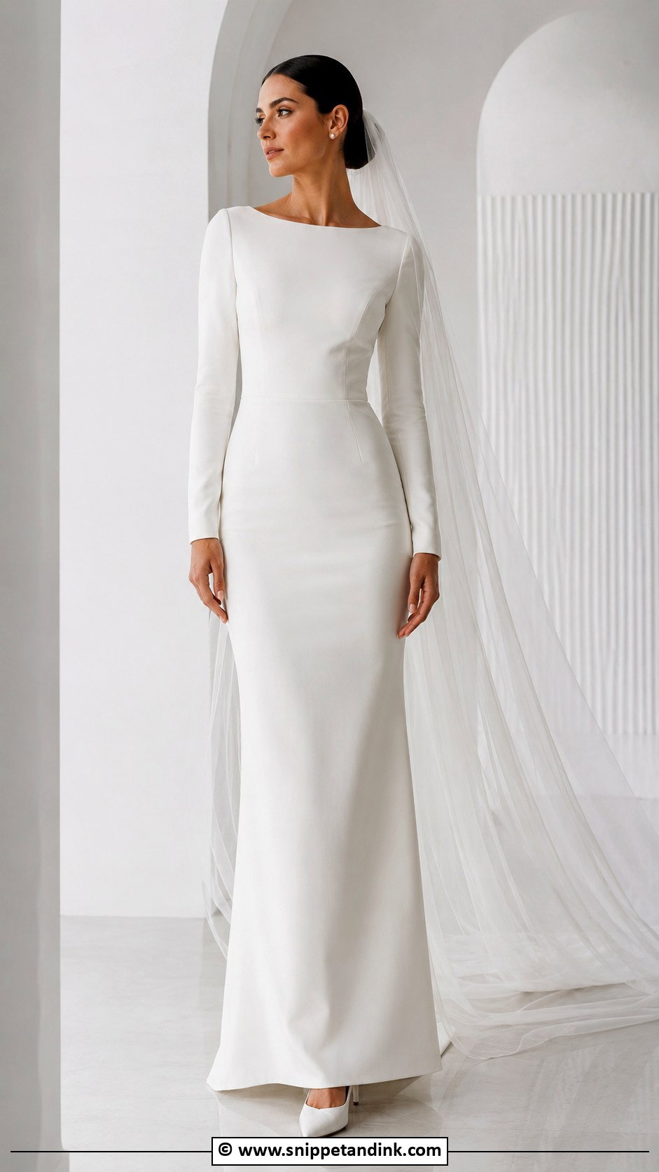 Modest Minimalist Wedding Dress - Snippet and Ink - 30 Modest Wedding Dress Ideas