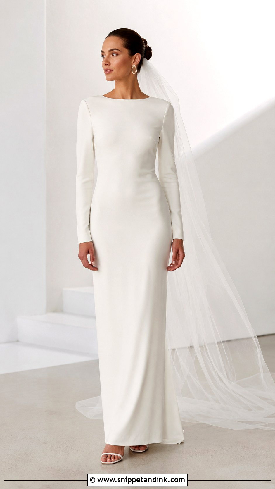 Modest Minimalist Wedding Gown - Snippet and Ink - 25 Modest Wedding Gowns