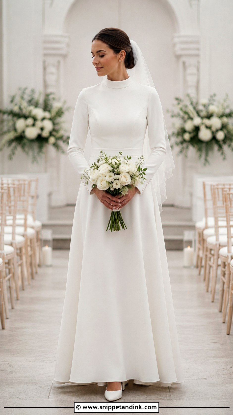Modest Mock Neck Wedding Dress - Snippet and Ink - 20 Mock Neck Wedding Dress Ideas