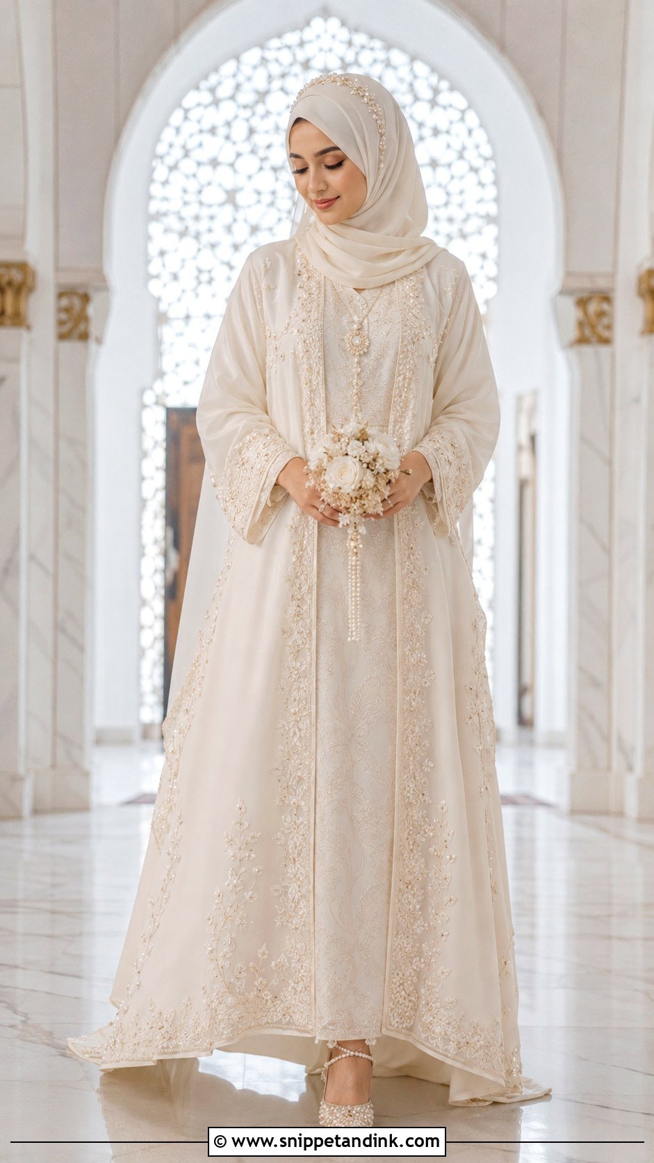 Modest Nikah Abaya Dress Outfit - Snippet and Ink - 25 Pakistani Nikah Outfit Ideas