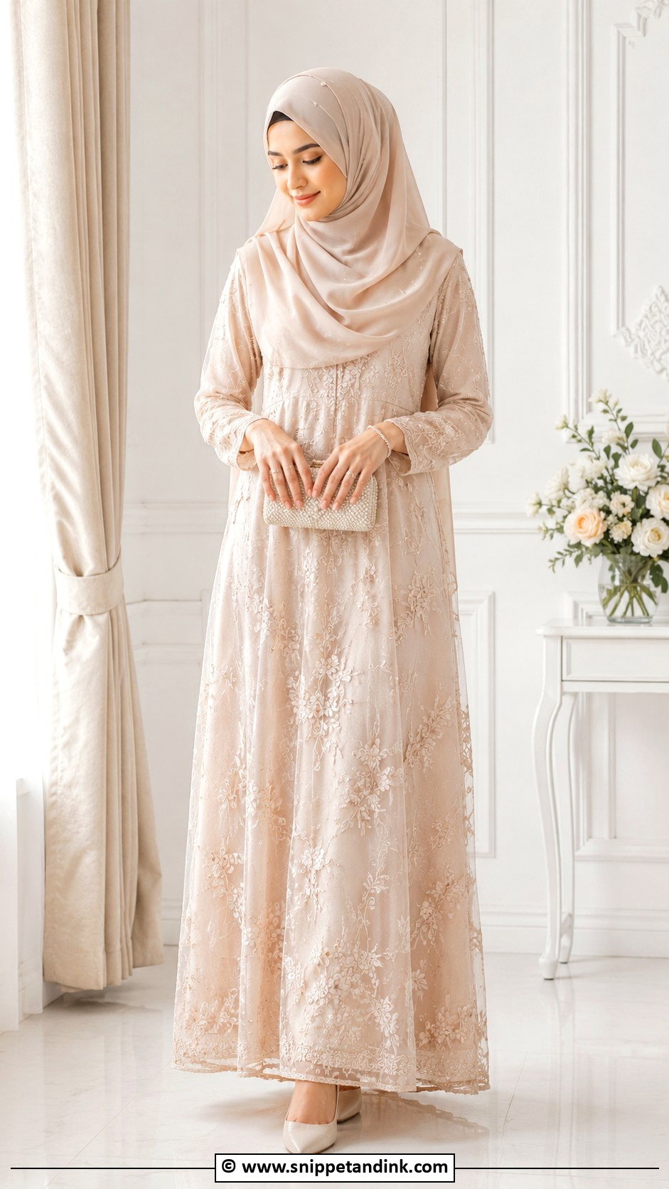 Modest Nikkah Hijab Outfit - Snippet and Ink - 35 Nikkah Outfit Ideas