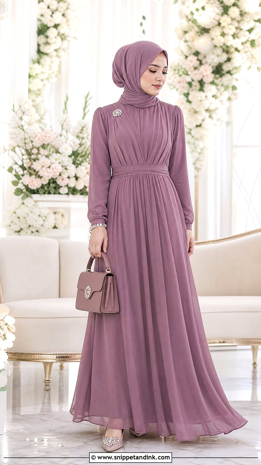 Modest Pakistani Wedding Hijab Maxi - Snippet and Ink - 20 Pakistani Wedding Outfits