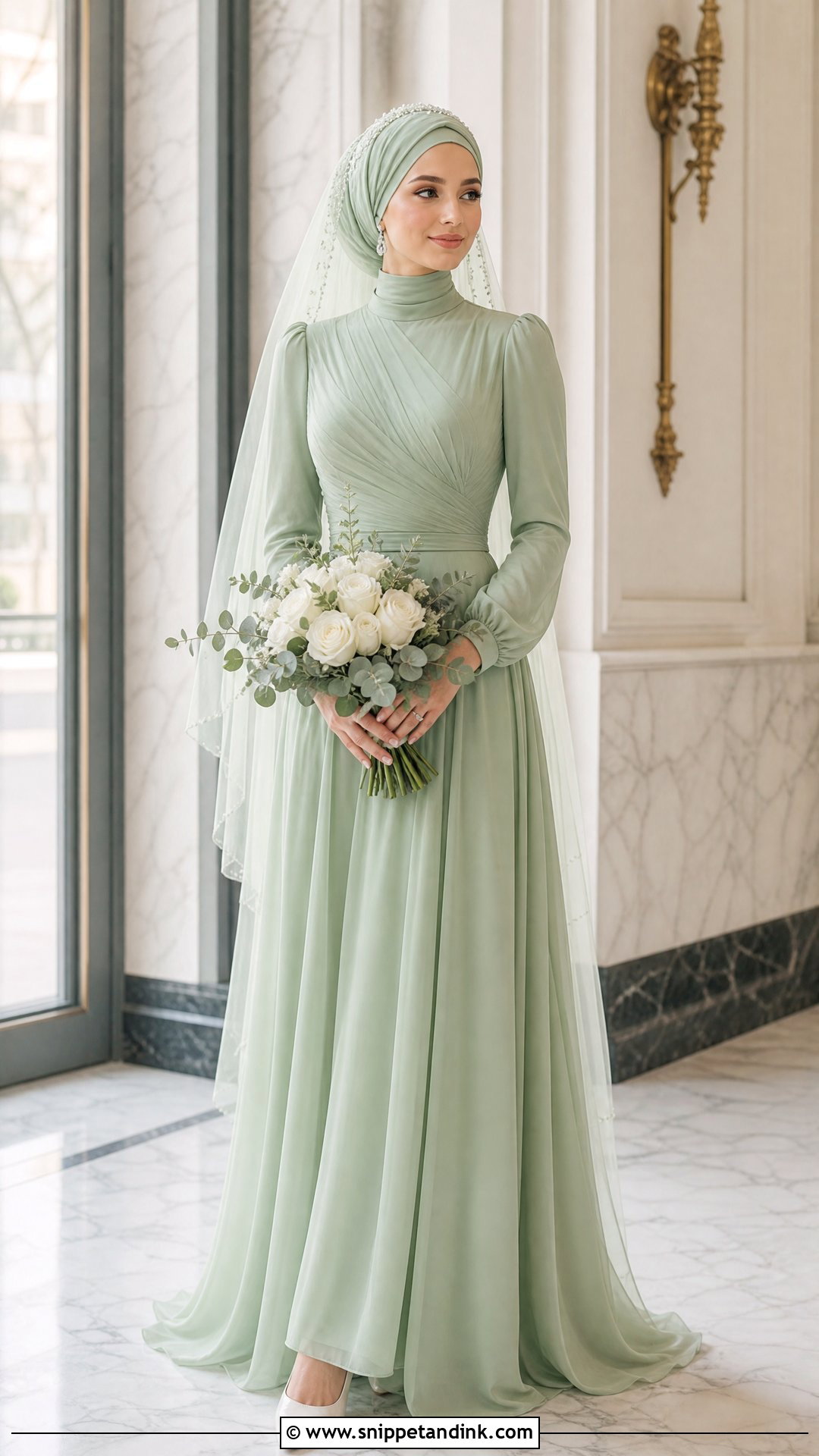 Modest Pastel Green Wedding Dress - Snippet and Ink - 20 Pastel Green Wedding Dress Ideas