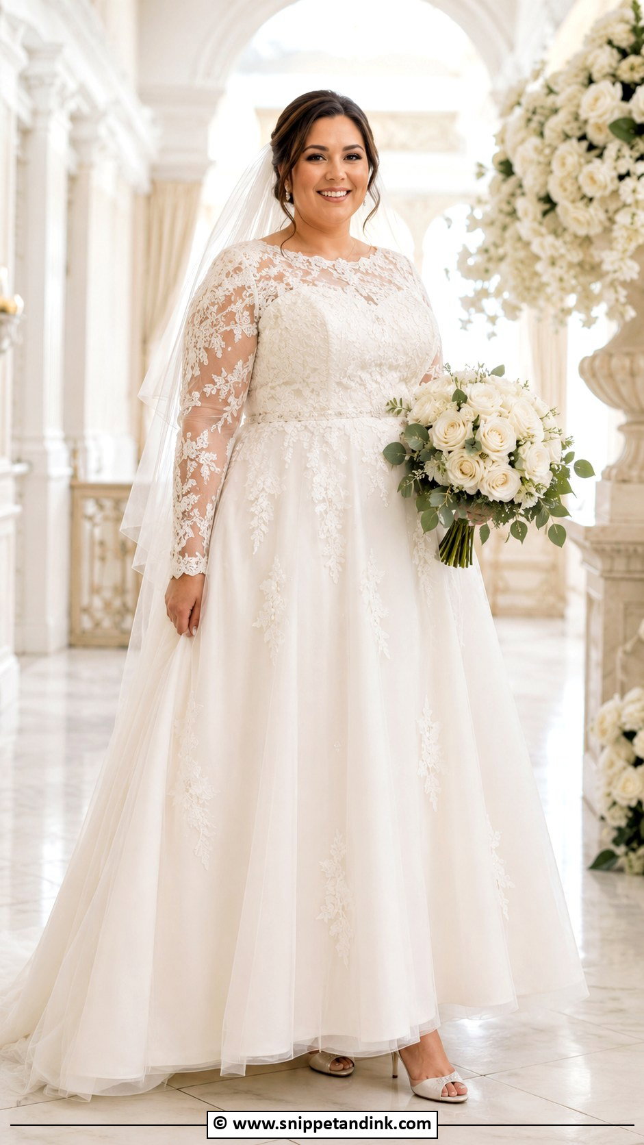 Modest Plus Size Wedding Dress - Snippet and Ink - 35 Modest Wedding Dresses