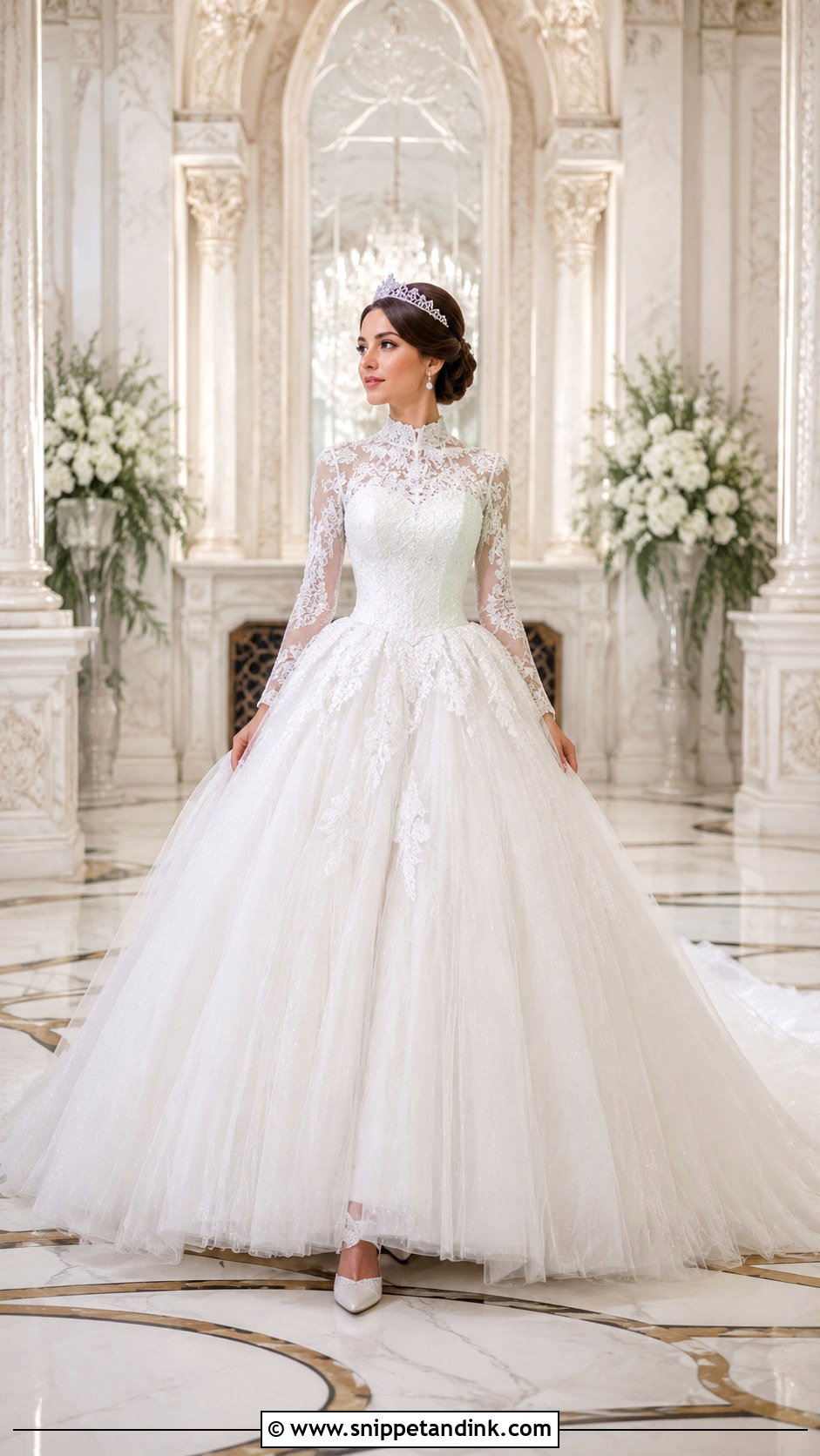 Modest Princess Bridal Gown - Snippet and Ink - 30 Modest Bridal Gowns