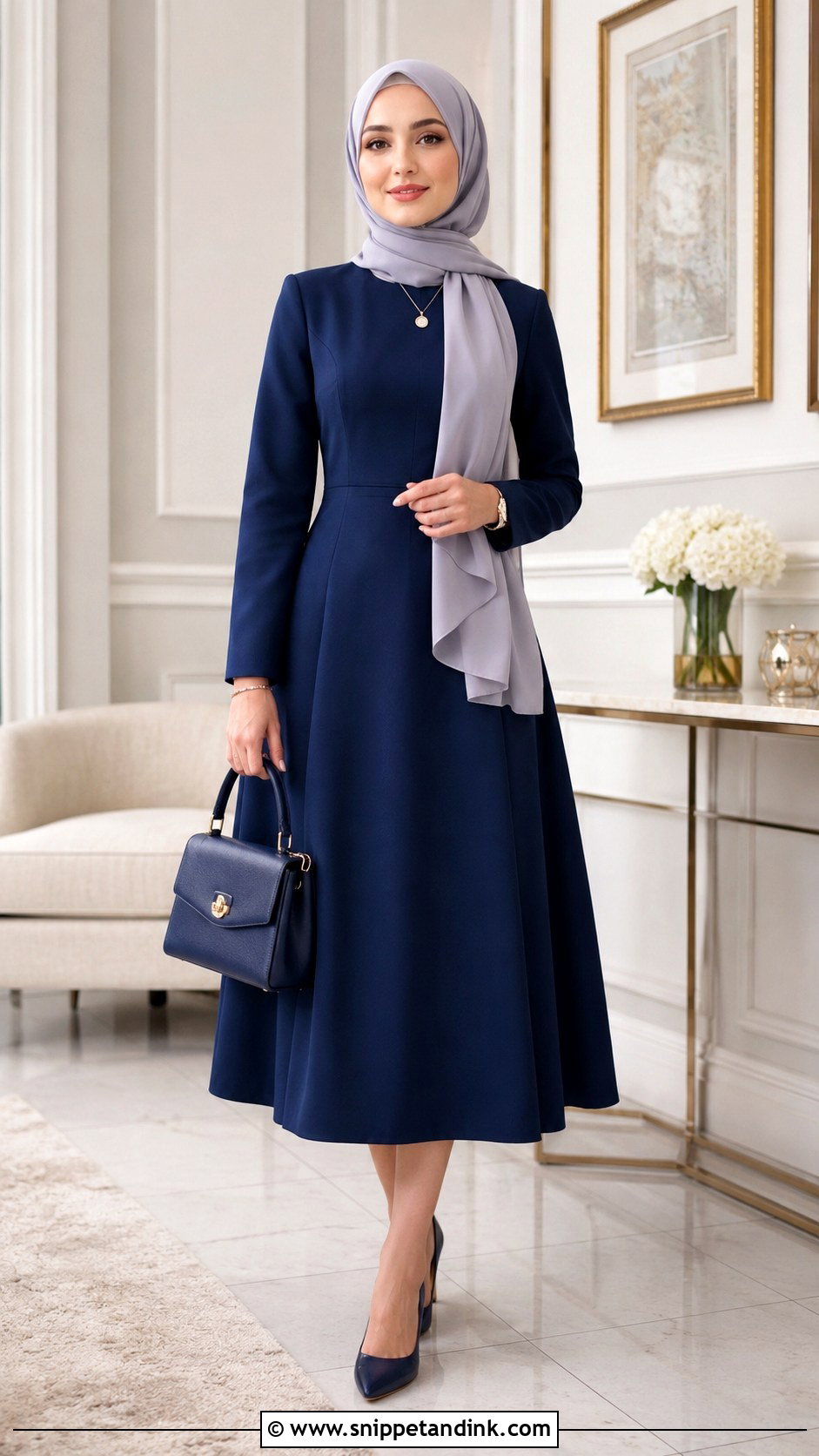 Modest Princess Cut Dress With Closed Toe Pumps - Snippet and Ink - 30 Princess Cut Dress Ideas