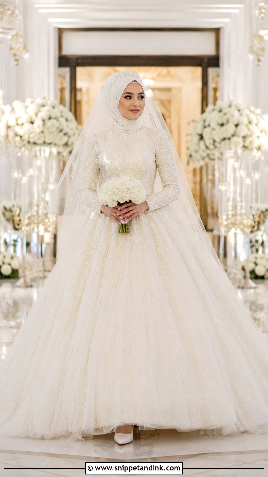 Modest Princess Muslim Wedding Dress - Snippet and Ink - 30 Muslim Wedding Dress Ideas