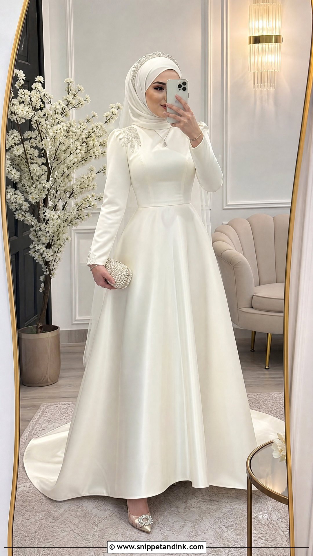 Modest Reception Wedding Gown Hijab - Snippet and Ink - 25 Wedding Gown Hijab Ideas