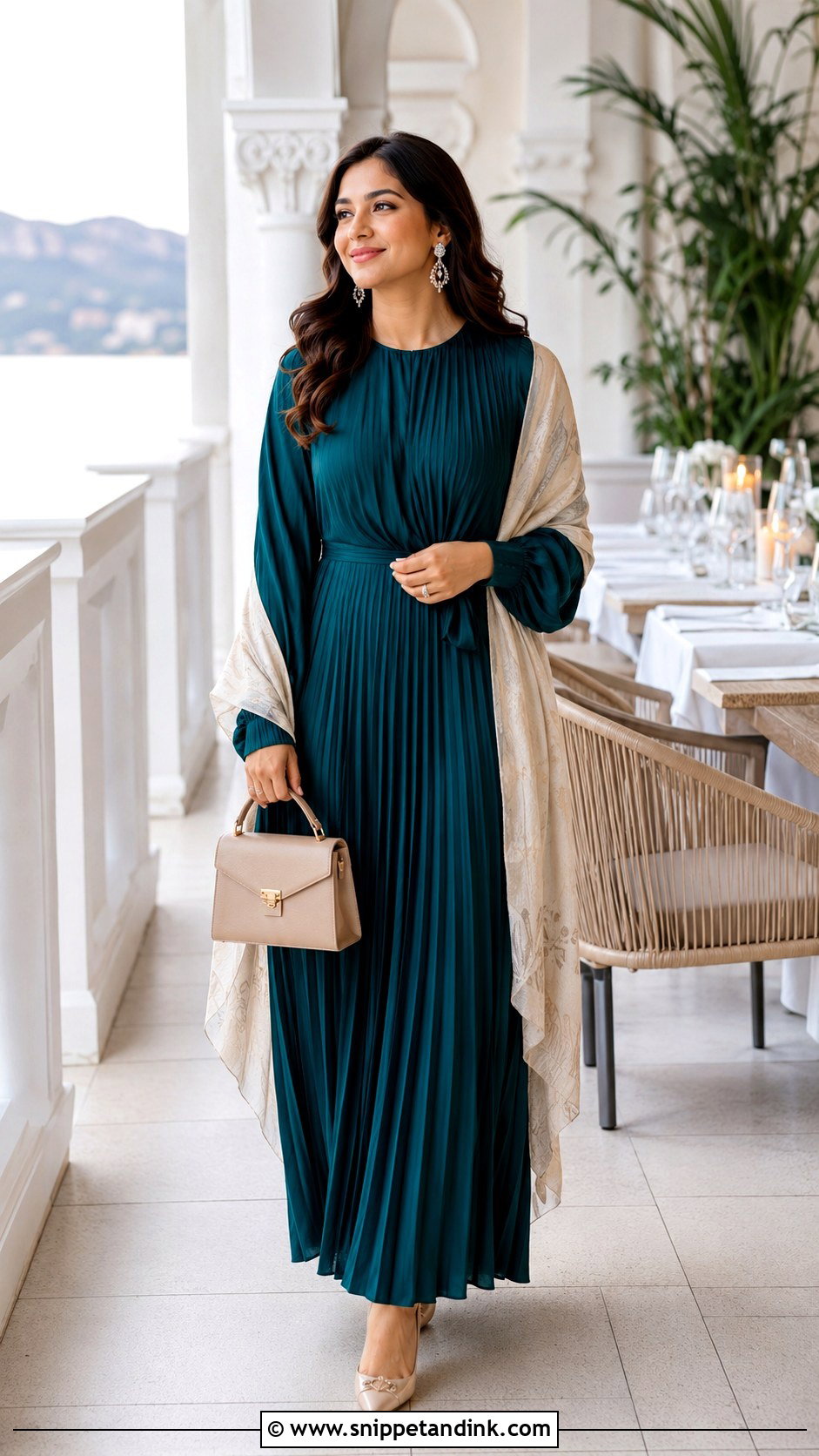Modest Resort Dinner Honeymoon Outfit - Snippet and Ink - 20 Modest Honeymoon Outfits