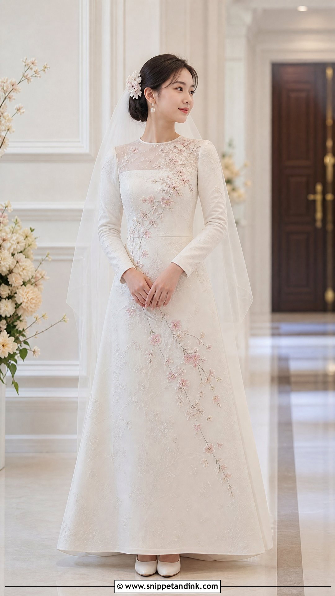 Modest Sakura Wedding Dress - Snippet and Ink - 20 Sakura Wedding Dress Ideas