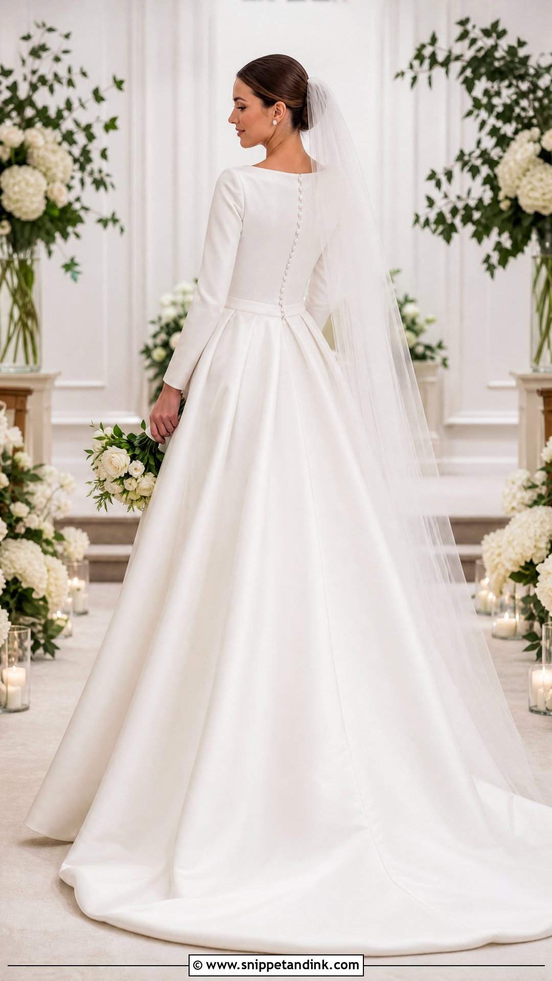 Modest Satin Ball Gown Wedding Dress - Snippet and Ink - 20 Big Wedding Dresses Ball Gown