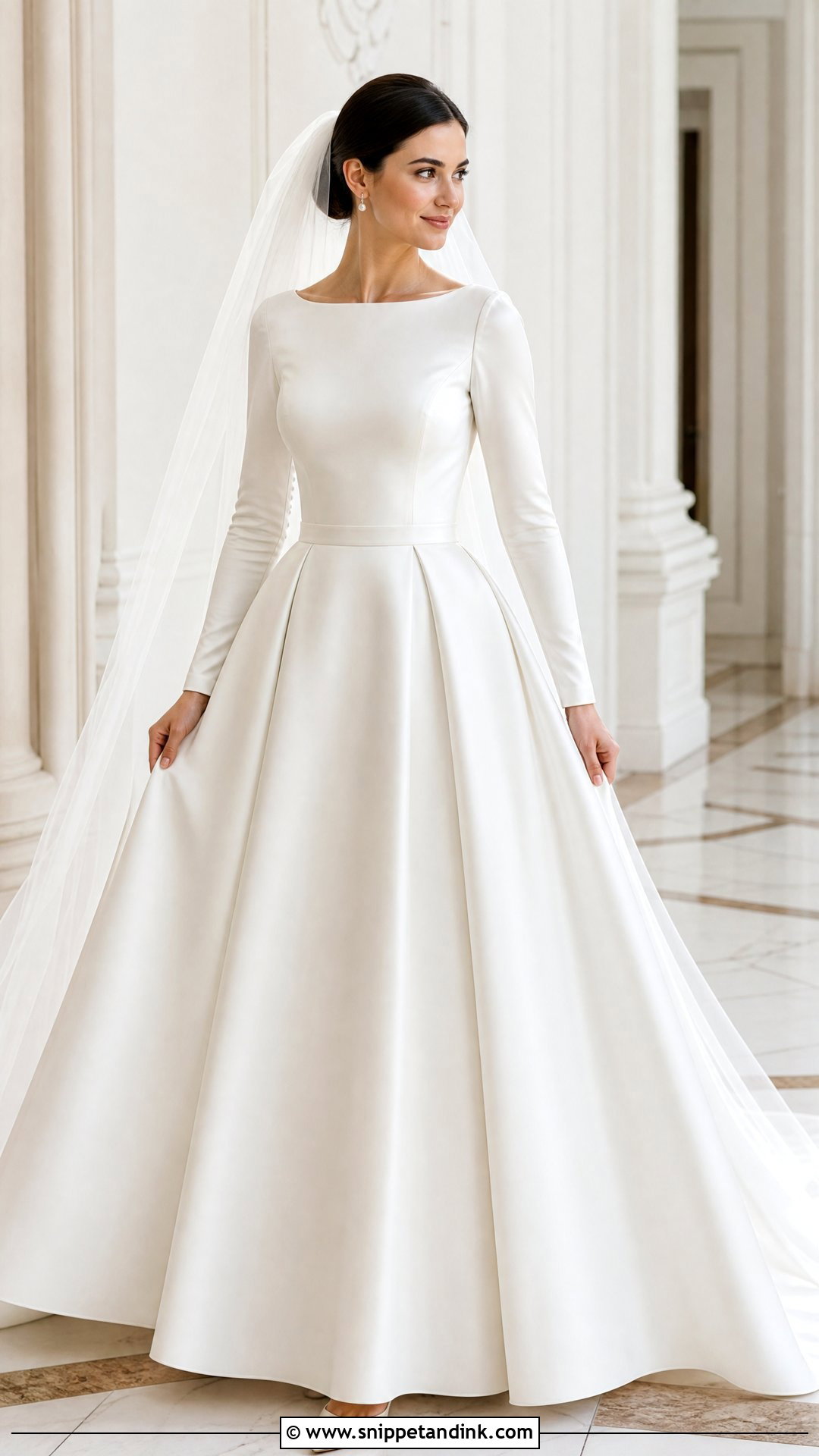 Modest Satin Ball Gown Wedding Dress - Snippet and Ink - 20 Huge Wedding Dress Ideas