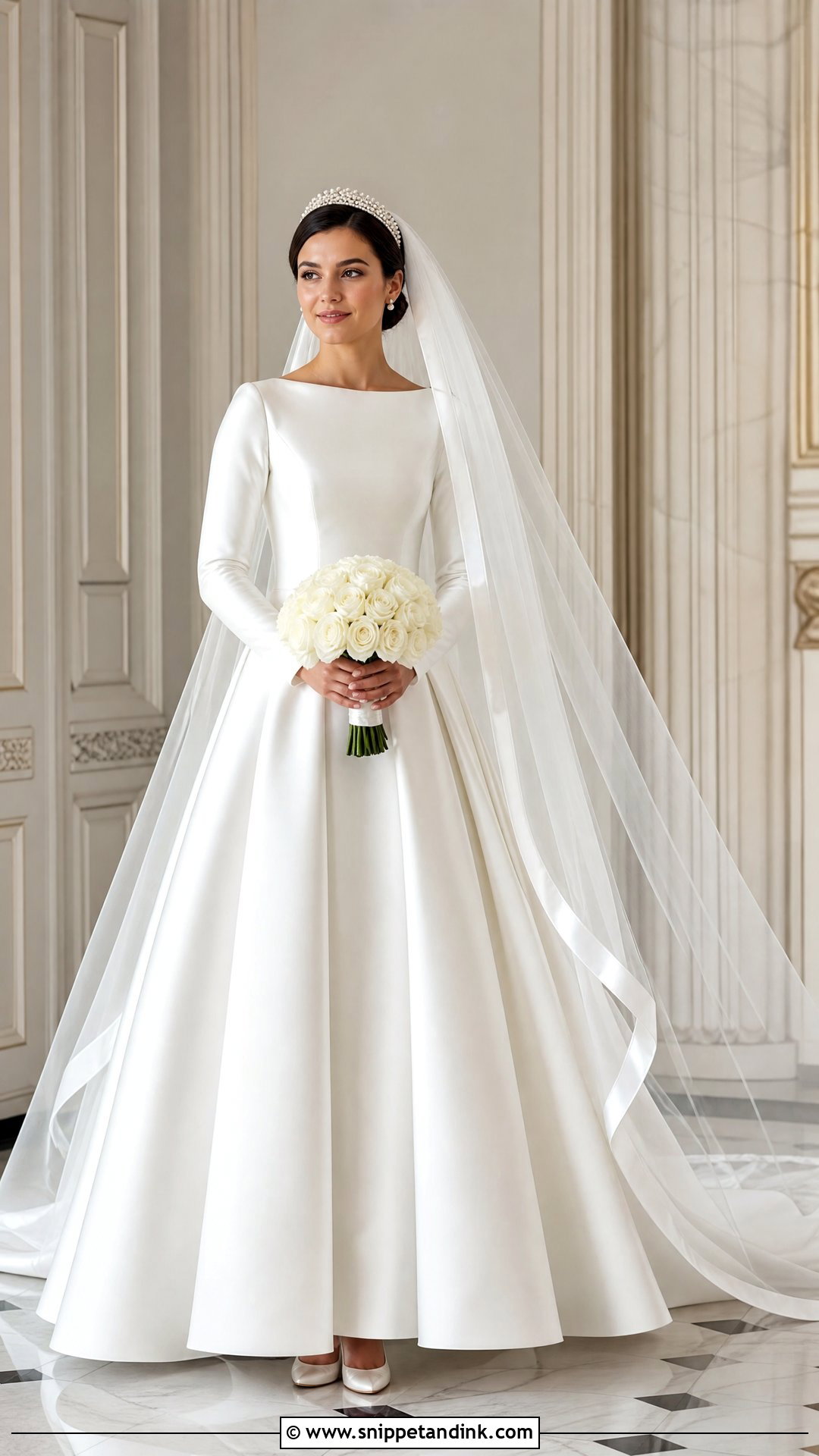 Modest Satin Royal Bride Dress - Snippet and Ink - 20 Royal Bride Dress Ideas
