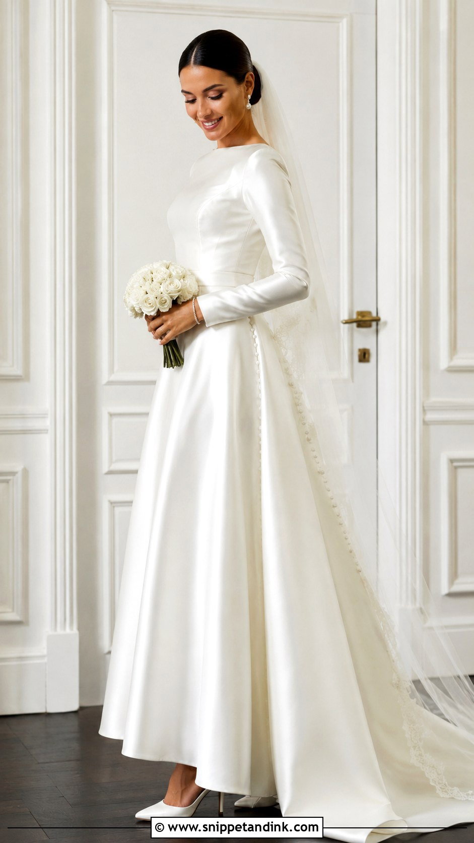 Modest Satin Wedding Dress - Snippet and Ink - 25 Classic Elegant Wedding Dresses