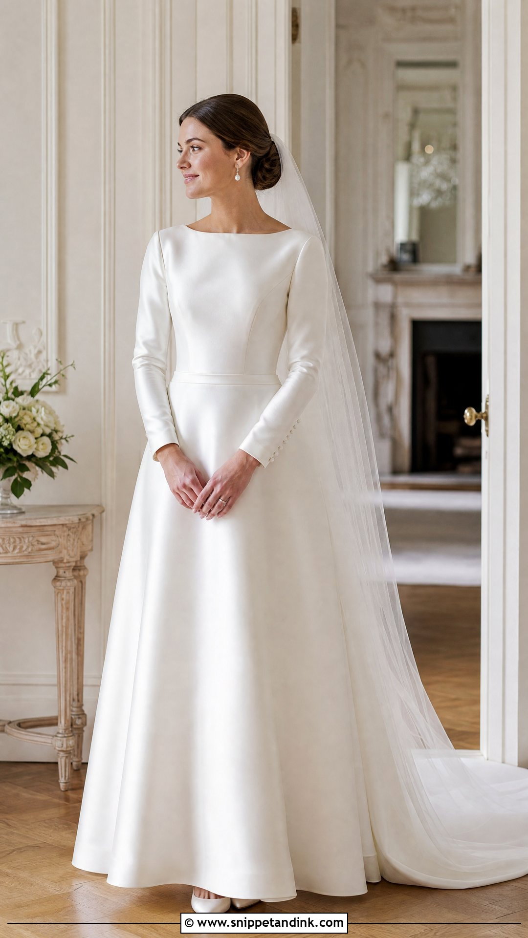 Modest Satin Wedding Dress - Snippet and Ink - 20 Elegant Wedding Dress Inspo Ideas