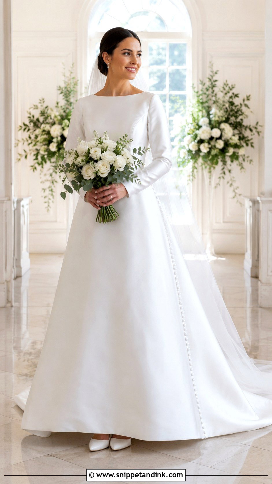 Modest Satin Wedding Gown - Snippet and Ink - 20 Gowns Dresses for Wedding