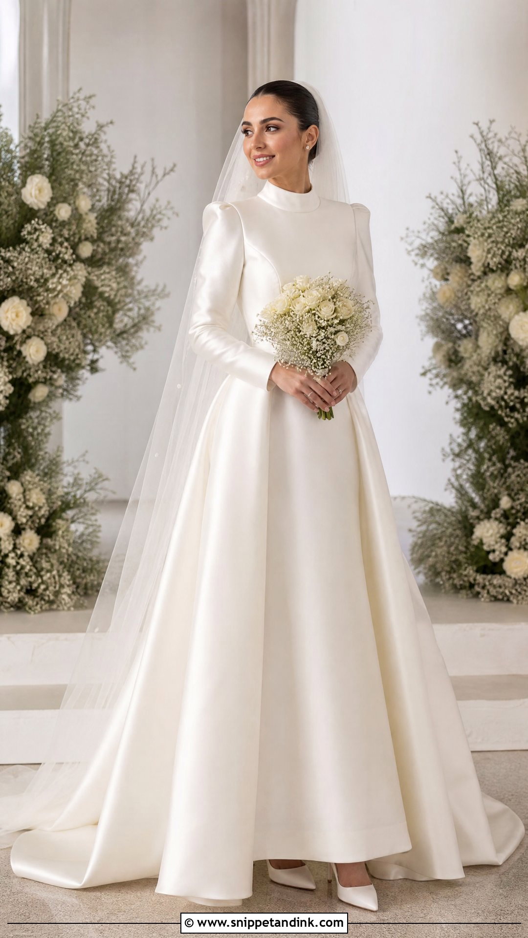Modest Satin Wedding Gown - Snippet and Ink - 25 Modest Wedding Ideas